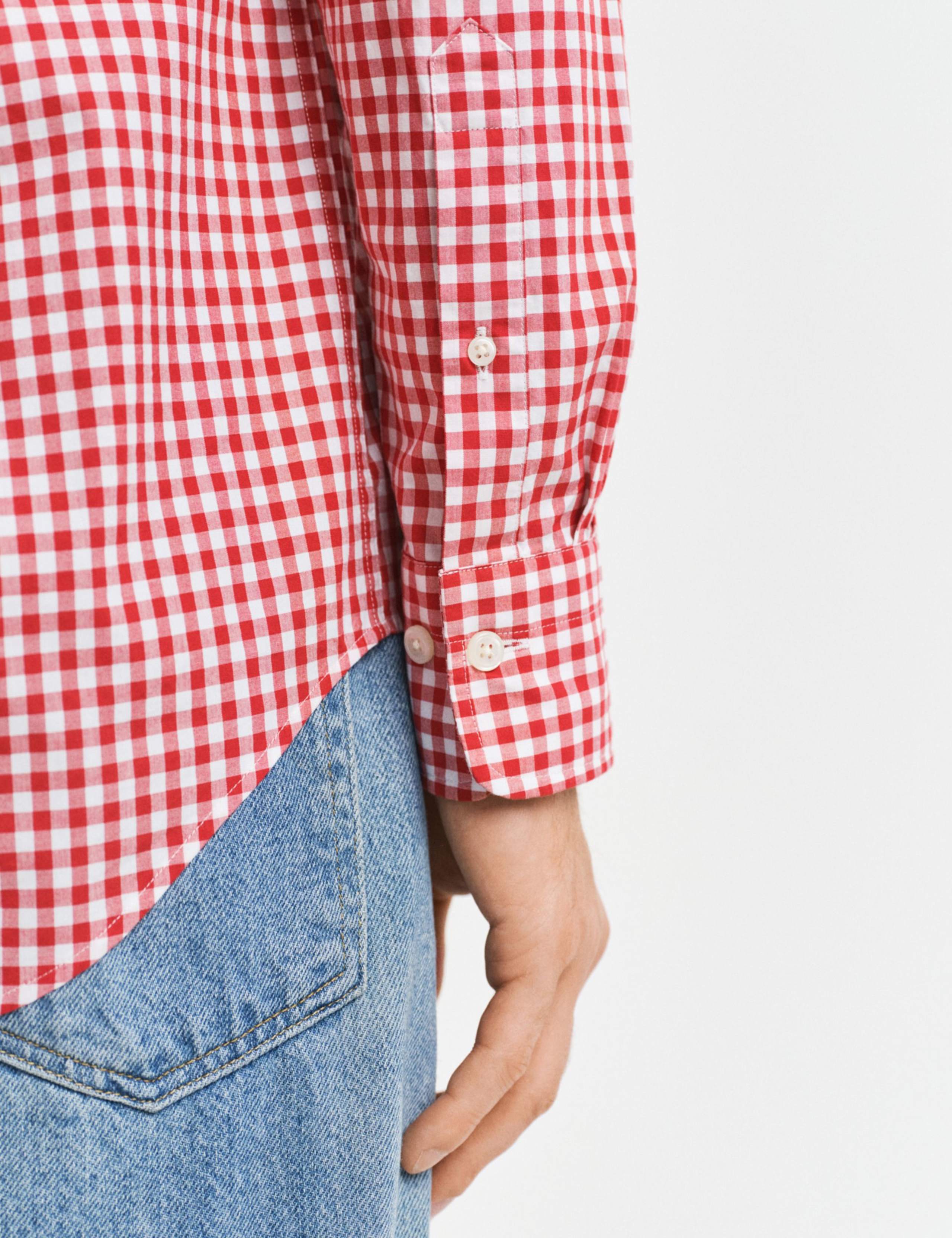 Regular Fit Pure Cotton Poplin Gingham Shirt 4 of 4