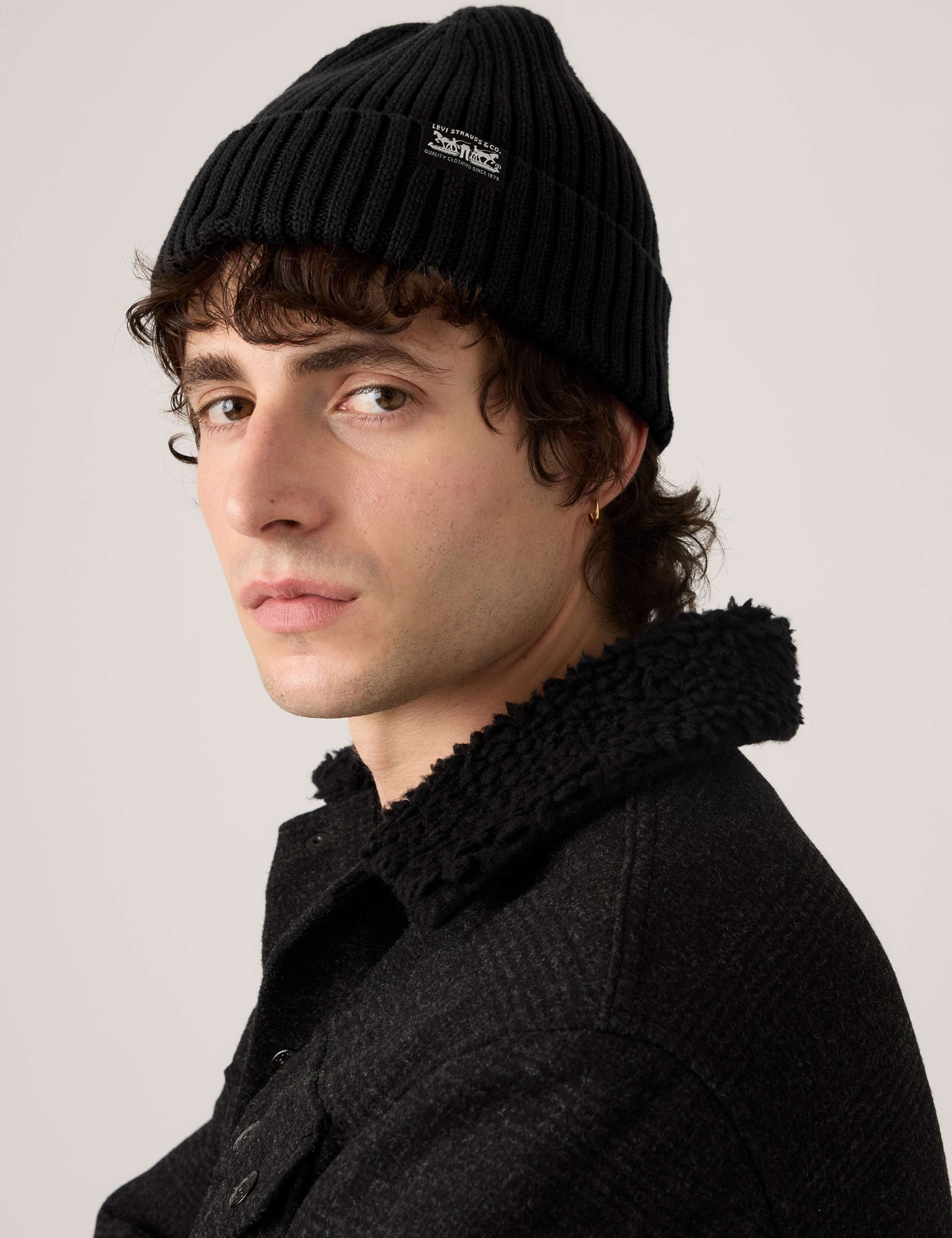 Pure Cotton Knitted Ribbed Beanie Hat 2 of 5