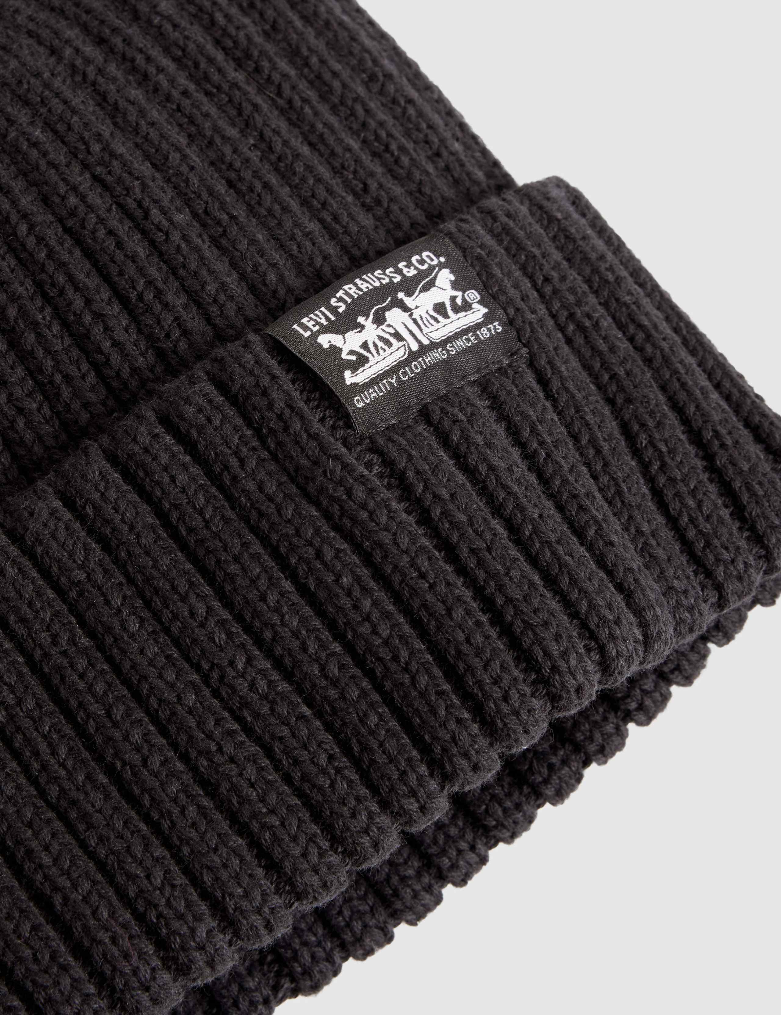 Pure Cotton Knitted Ribbed Beanie Hat 3 of 5