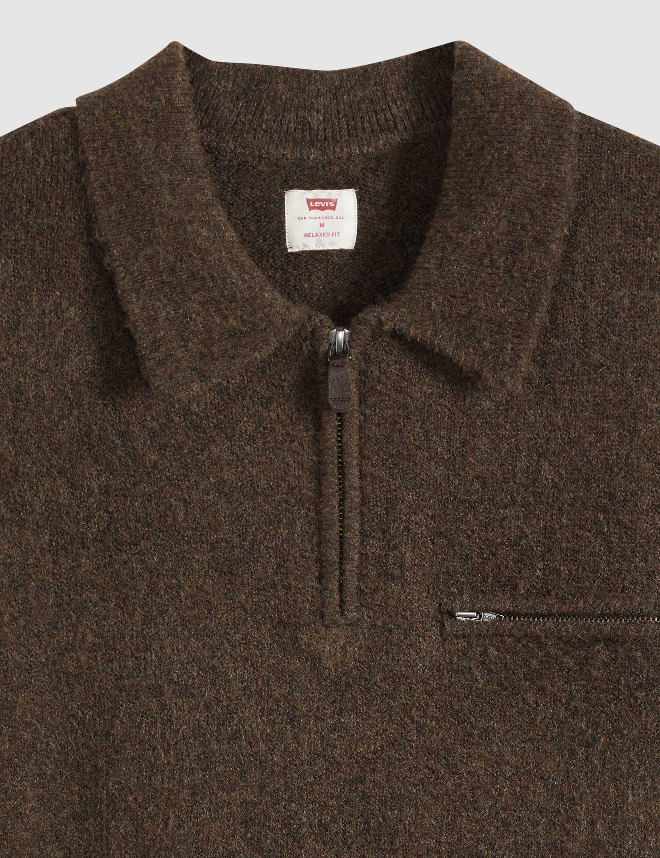 Collared Neck Half Zip Jumper with Wool 3 of 7