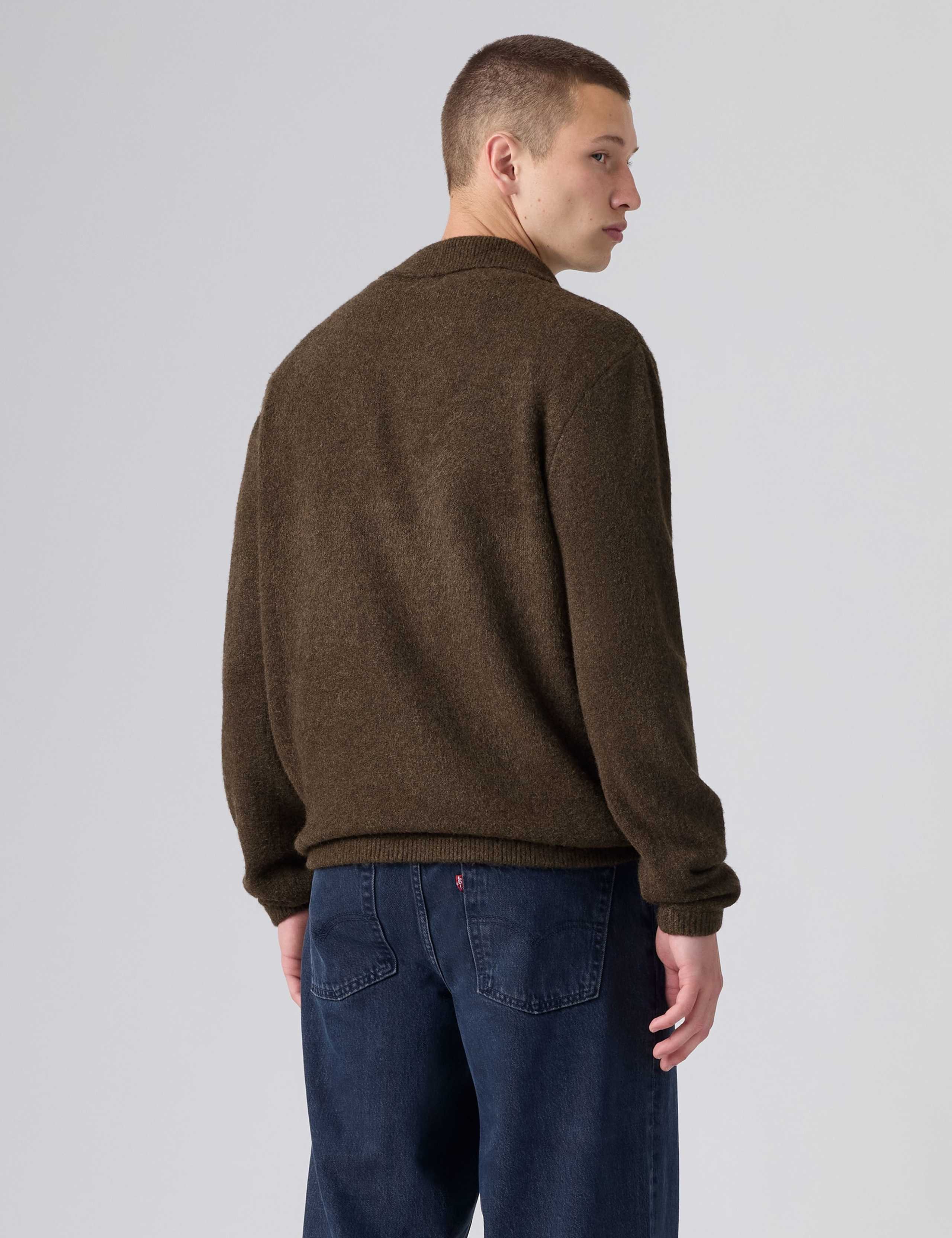 Collared Neck Half Zip Jumper with Wool 6 of 7