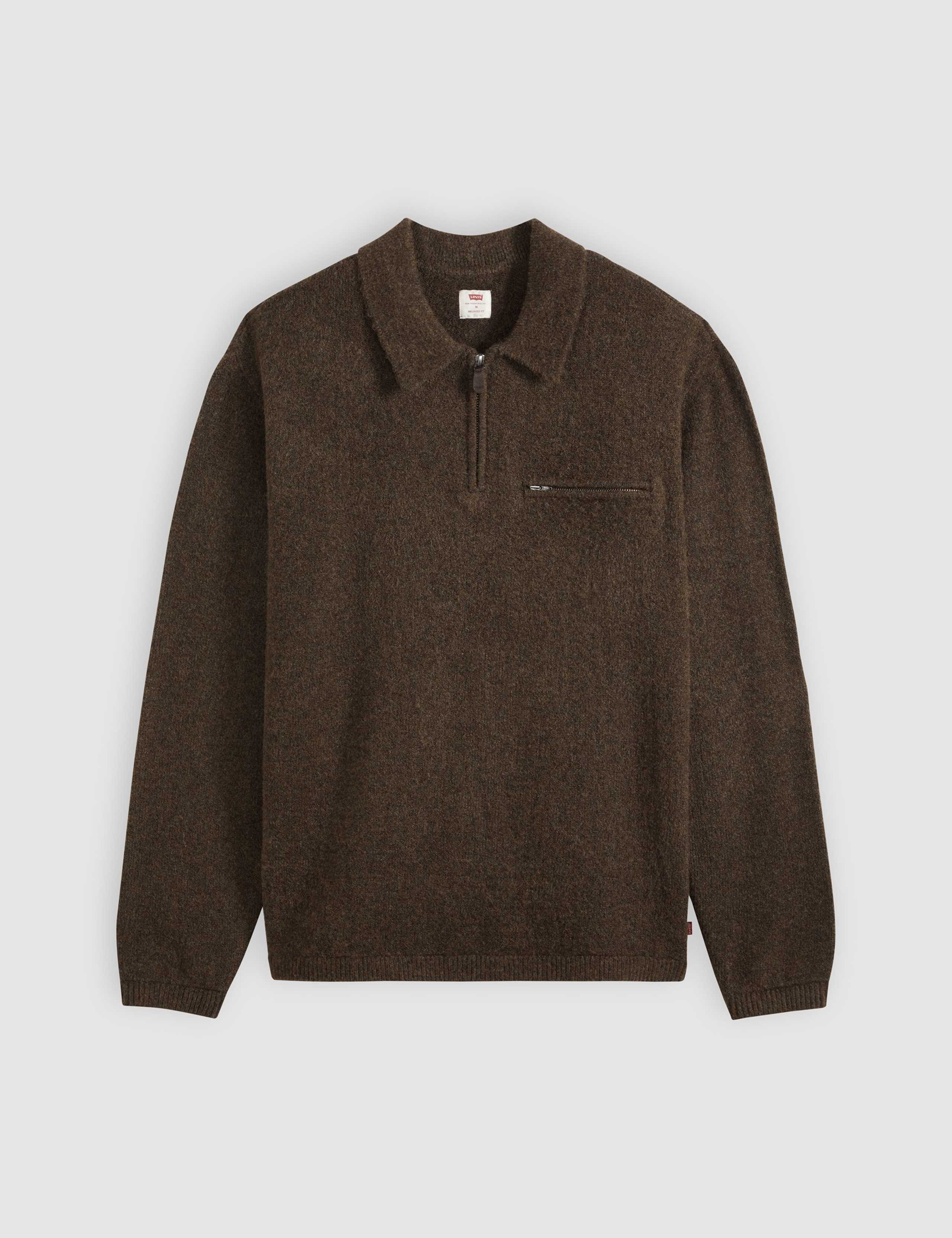 Collared Neck Half Zip Jumper with Wool 2 of 7