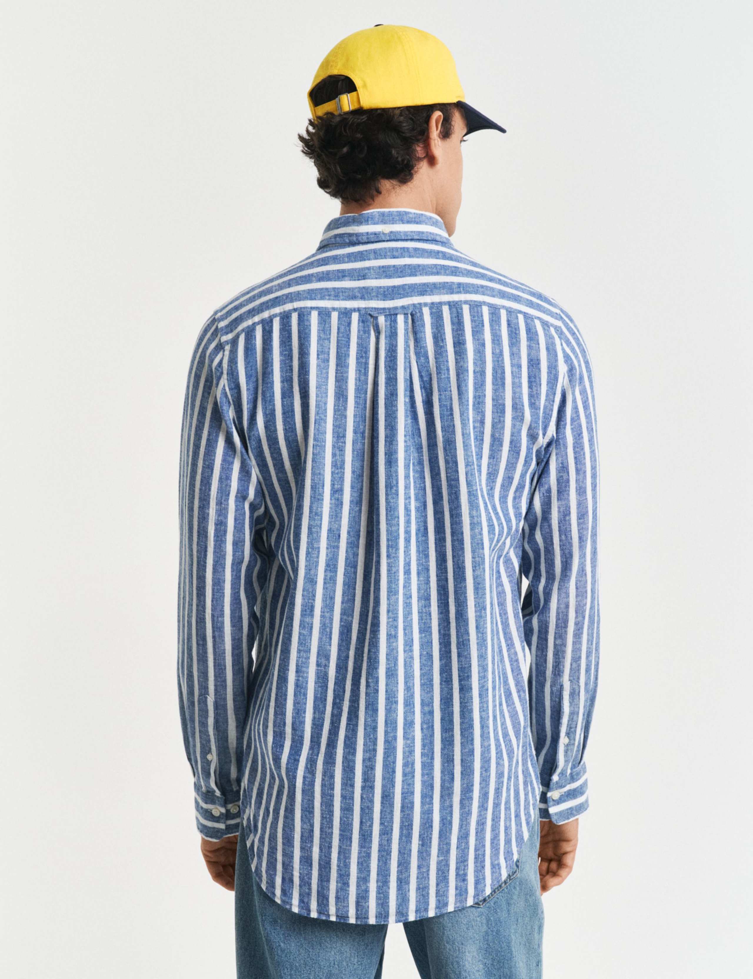 Regular Fit Linen Rich Striped Shirt 3 of 5
