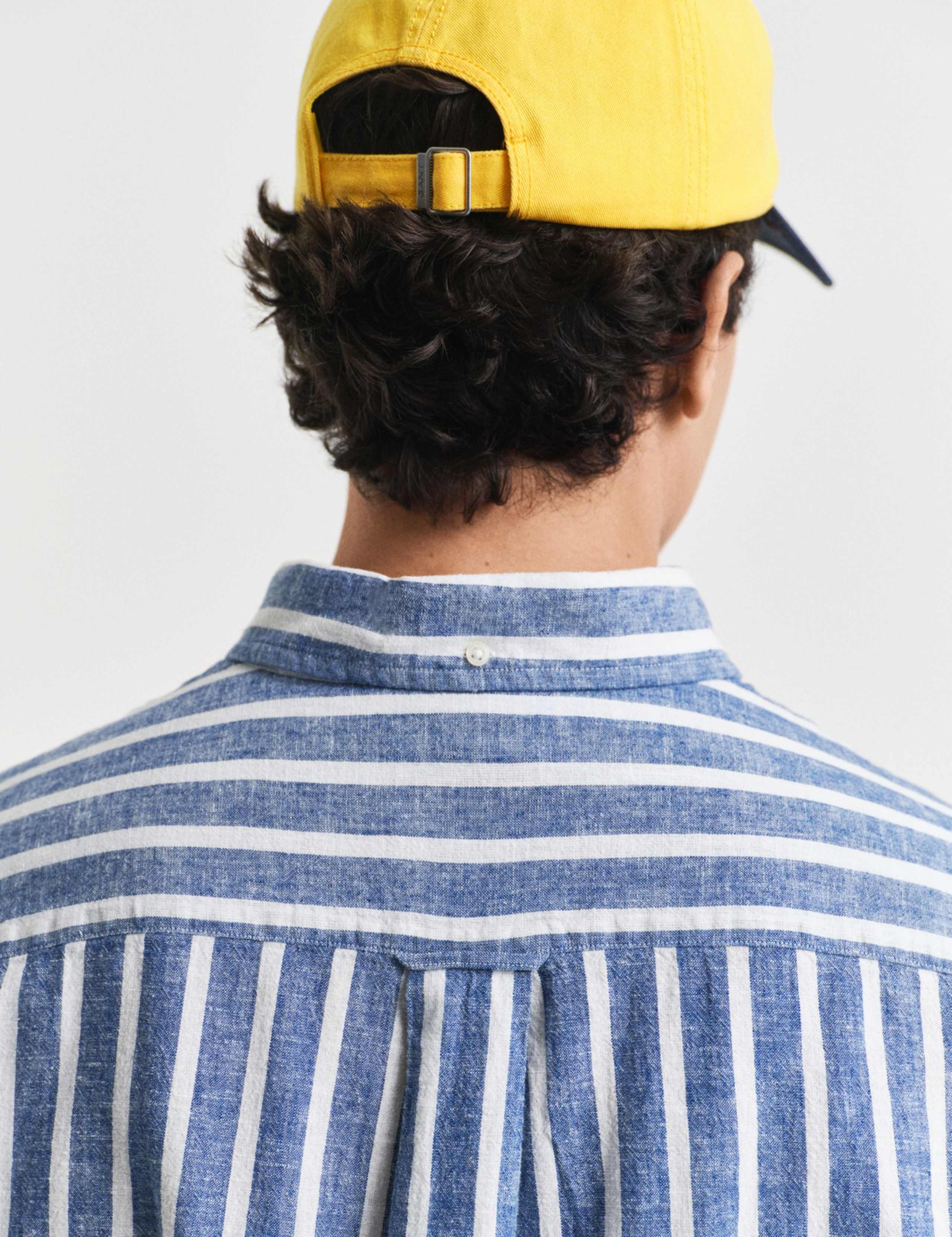 Regular Fit Linen Rich Striped Shirt 4 of 5
