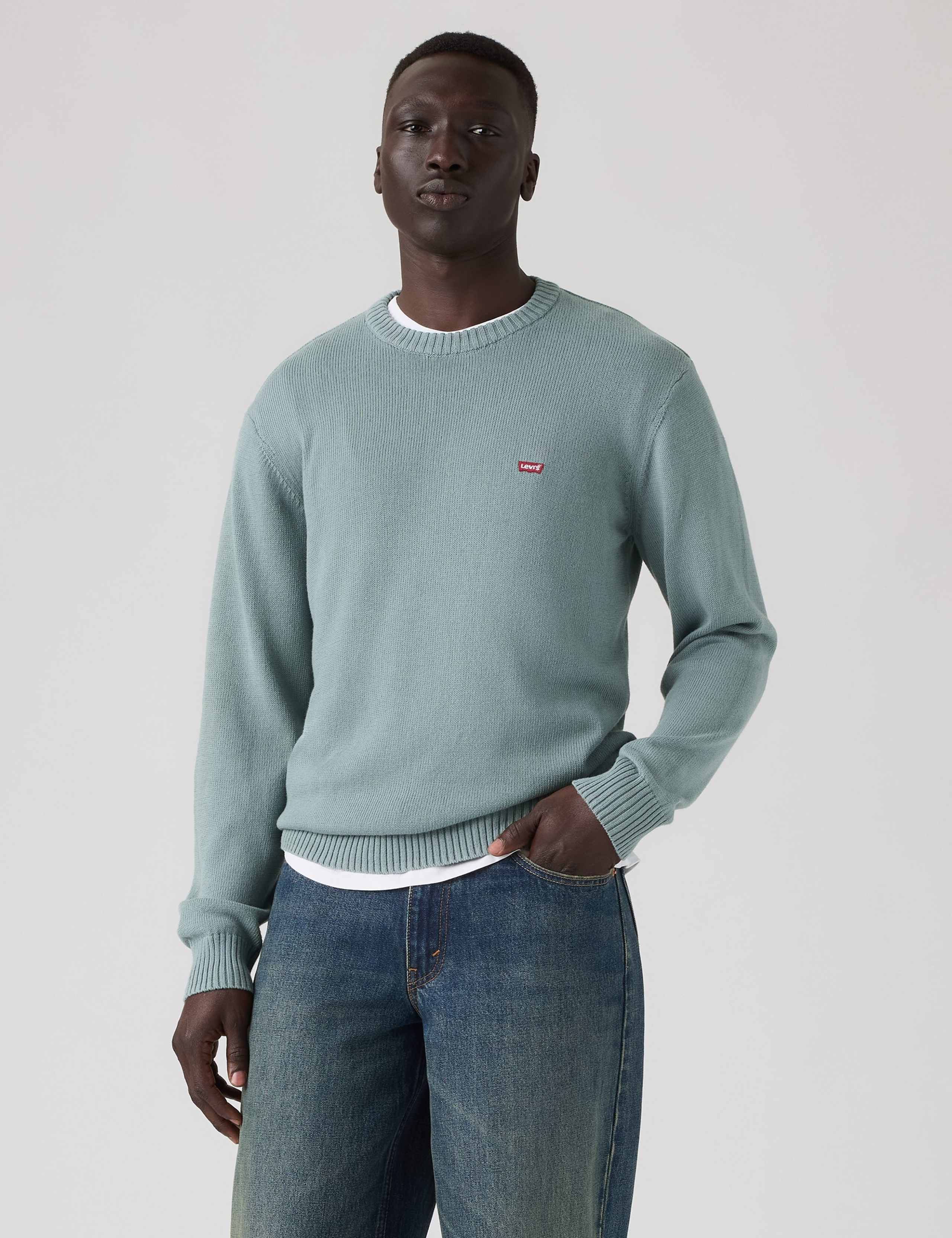 Pure Cotton Crew Neck Jumper 3 of 5