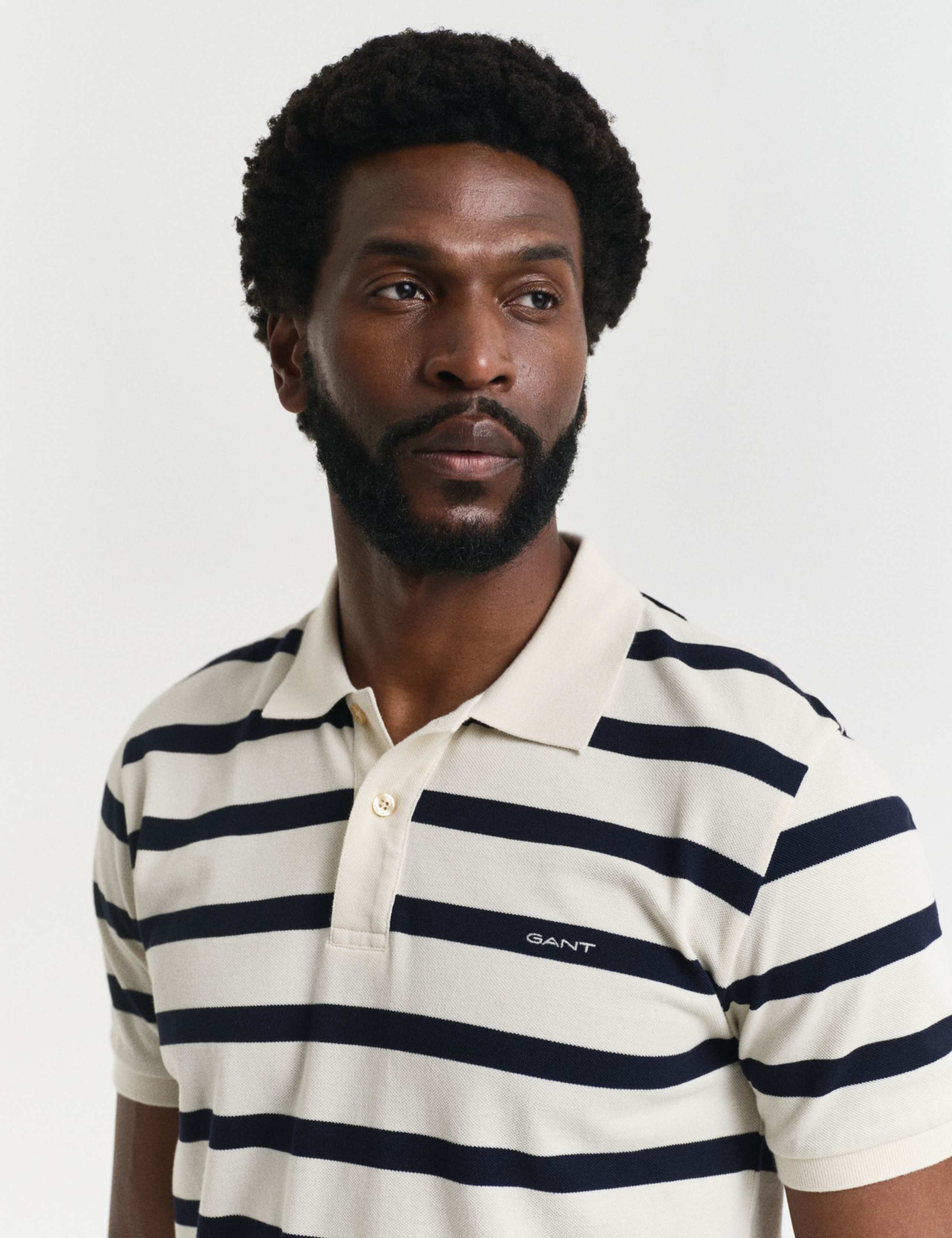 Pure Cotton Striped Collar Polo Shirt 4 of 4