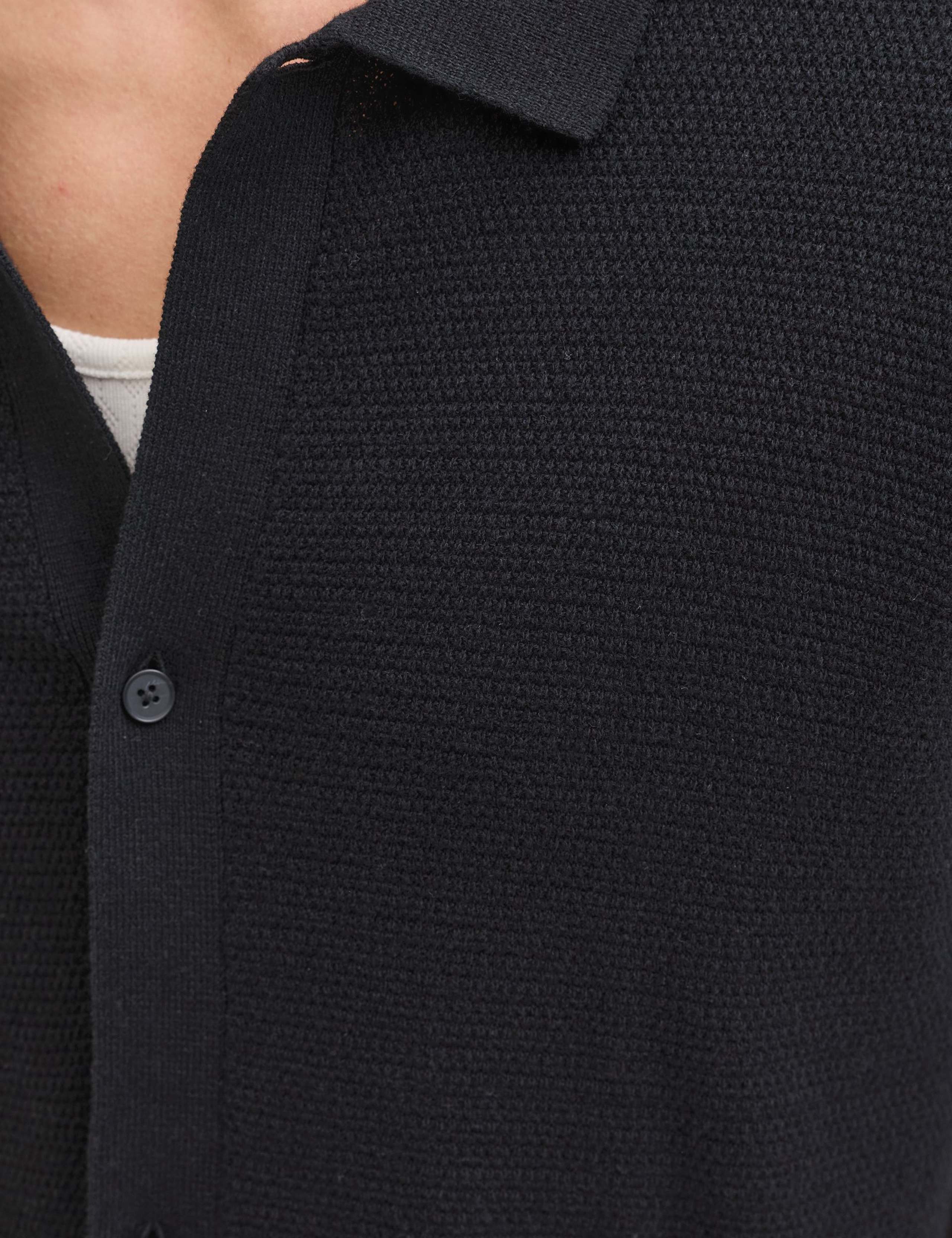 Regular Fit Cotton Rich Knitted Short Sleeve Shirt 5 of 7