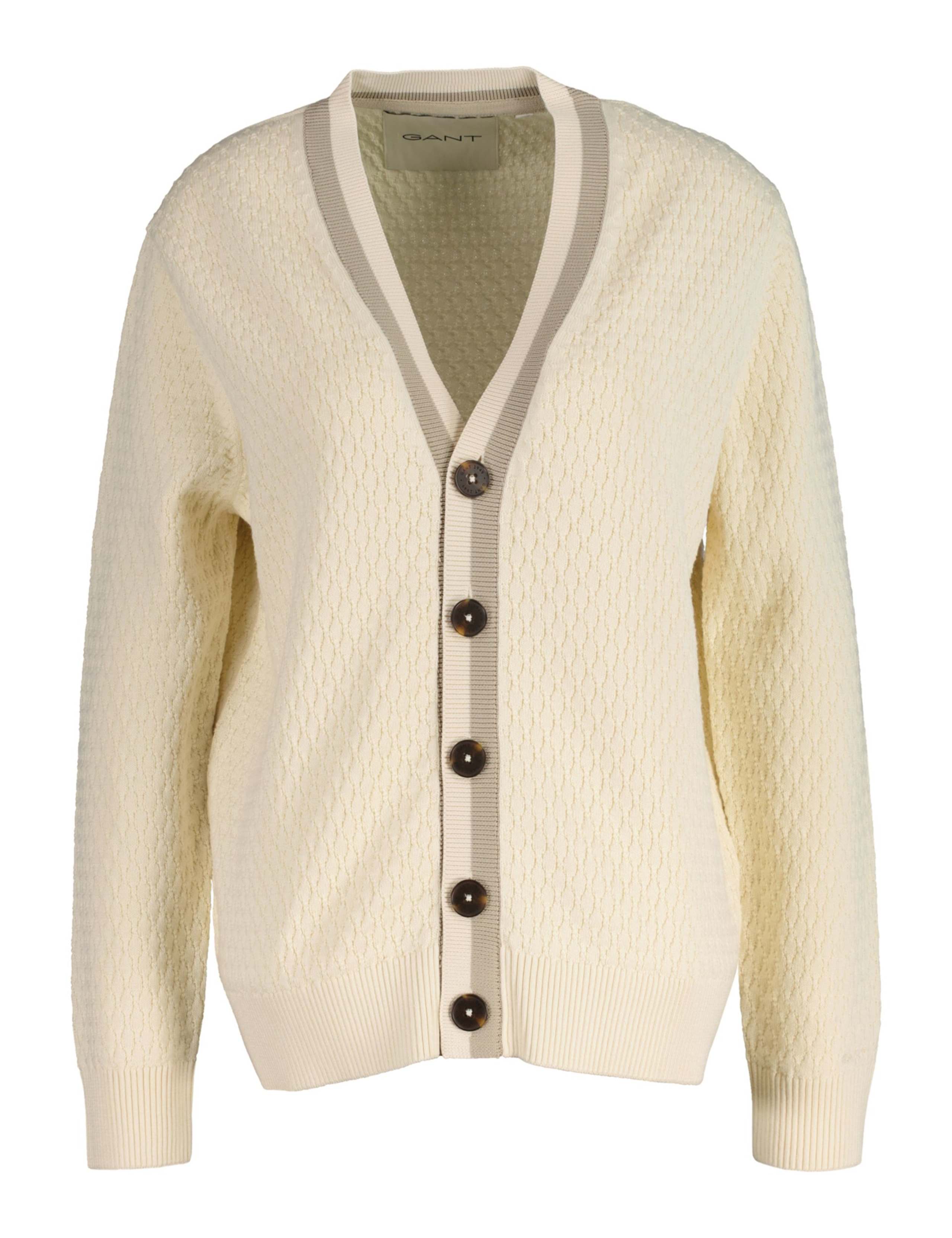 Pure Cotton Textured Tipped Detail Cardigan 1 of 2