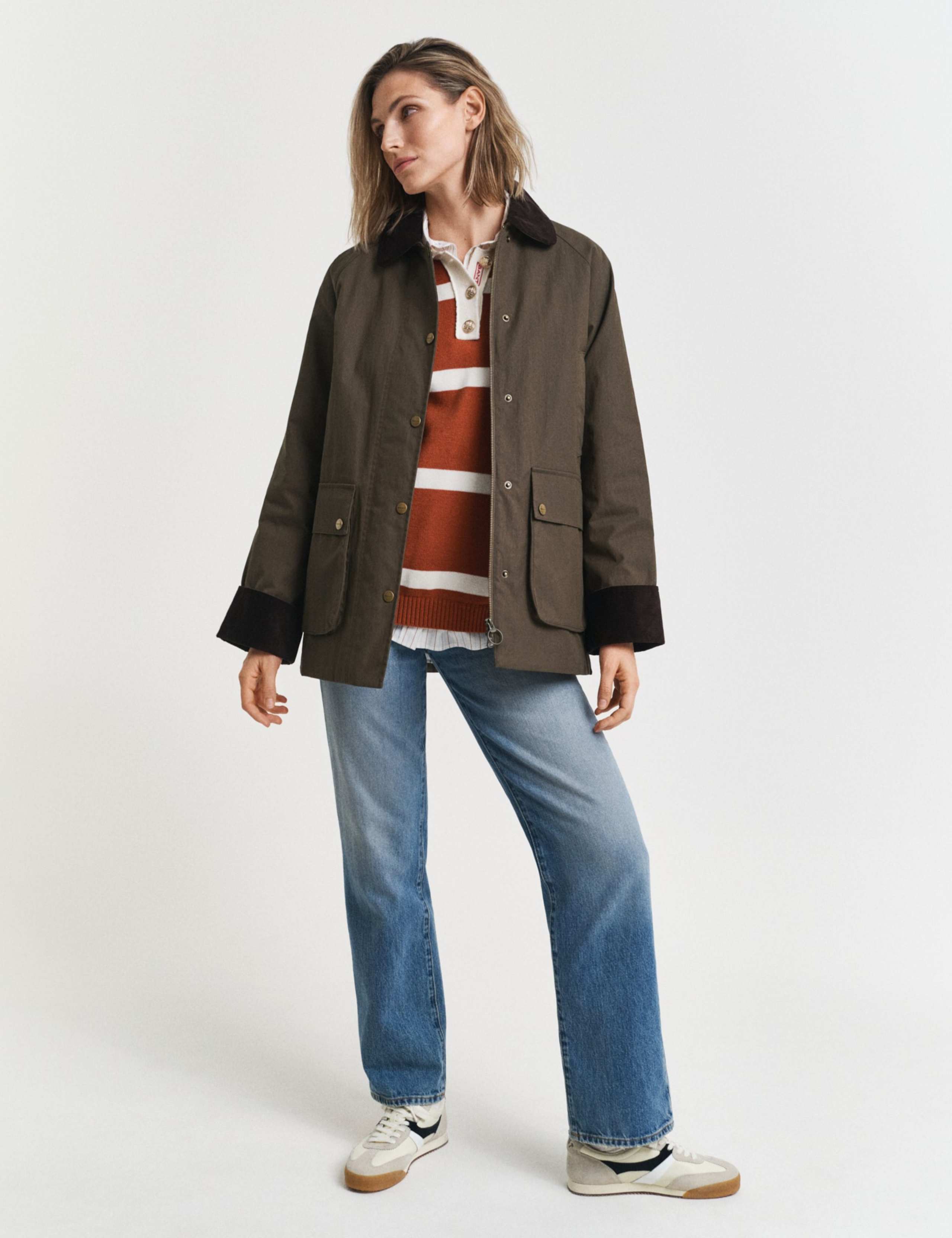 Cotton With Merino Wool Striped Rugby Jumper 2 of 5