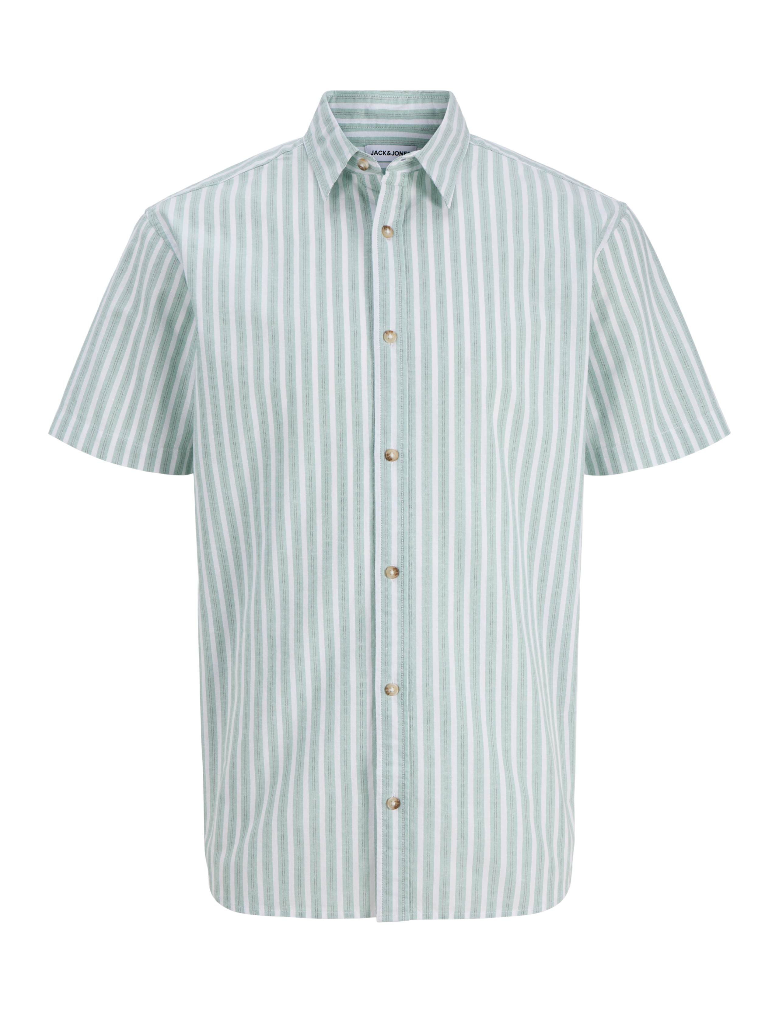 Regular Fit Striped Short Sleeve Oxford Shirt 7 of 7