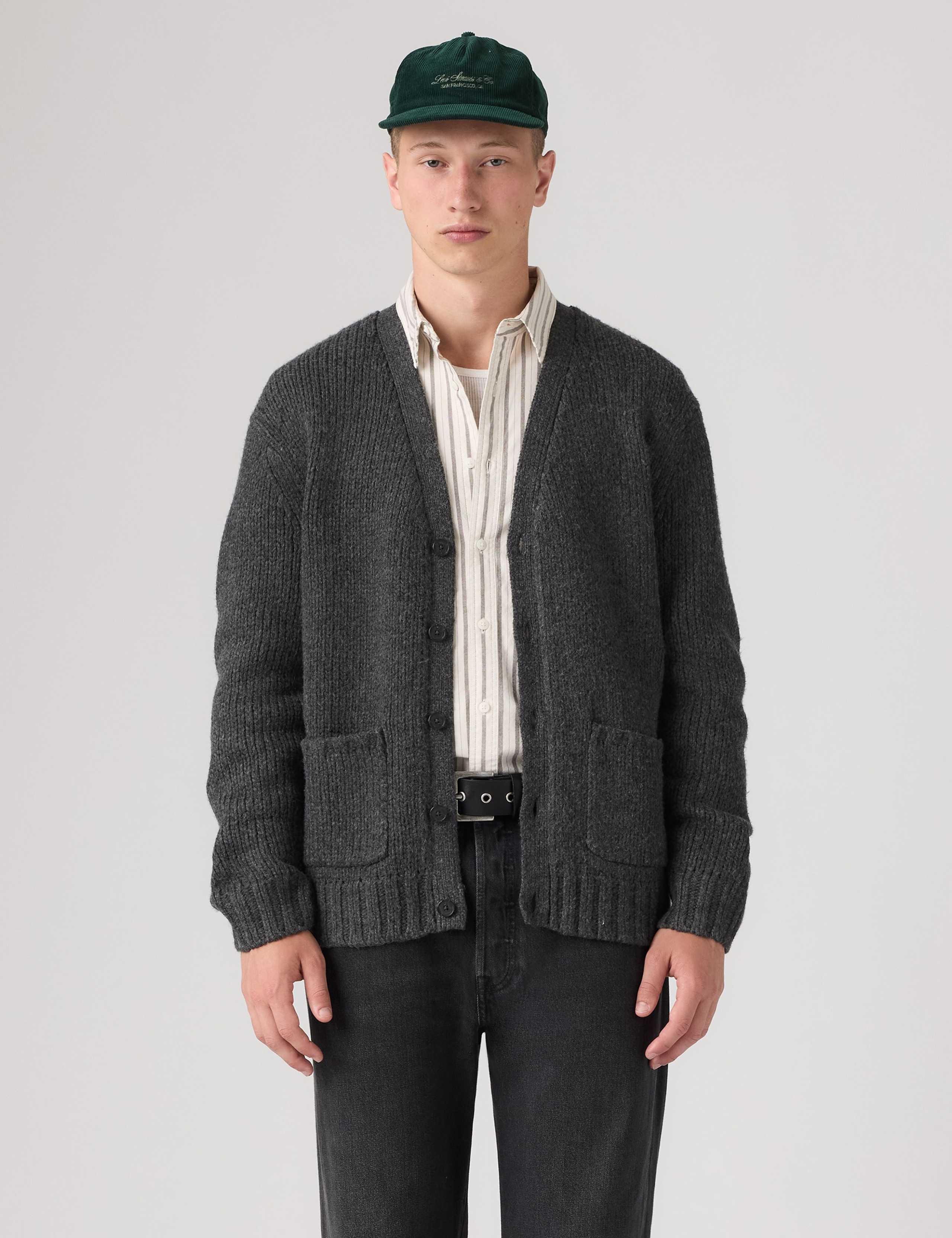 Regular Fit Long Sleeve V Neck Cardigan 3 of 5