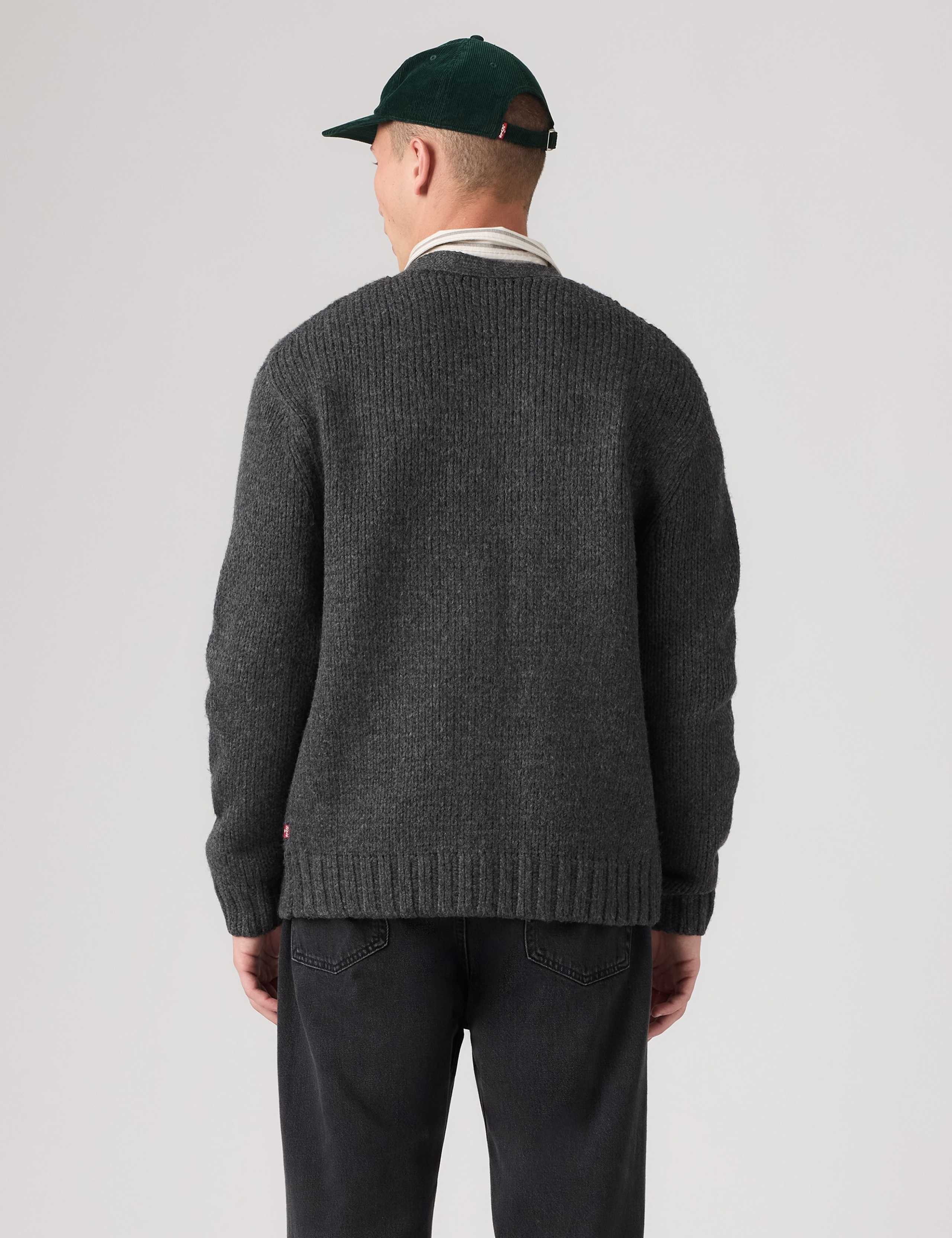 Regular Fit Long Sleeve V Neck Cardigan 5 of 5