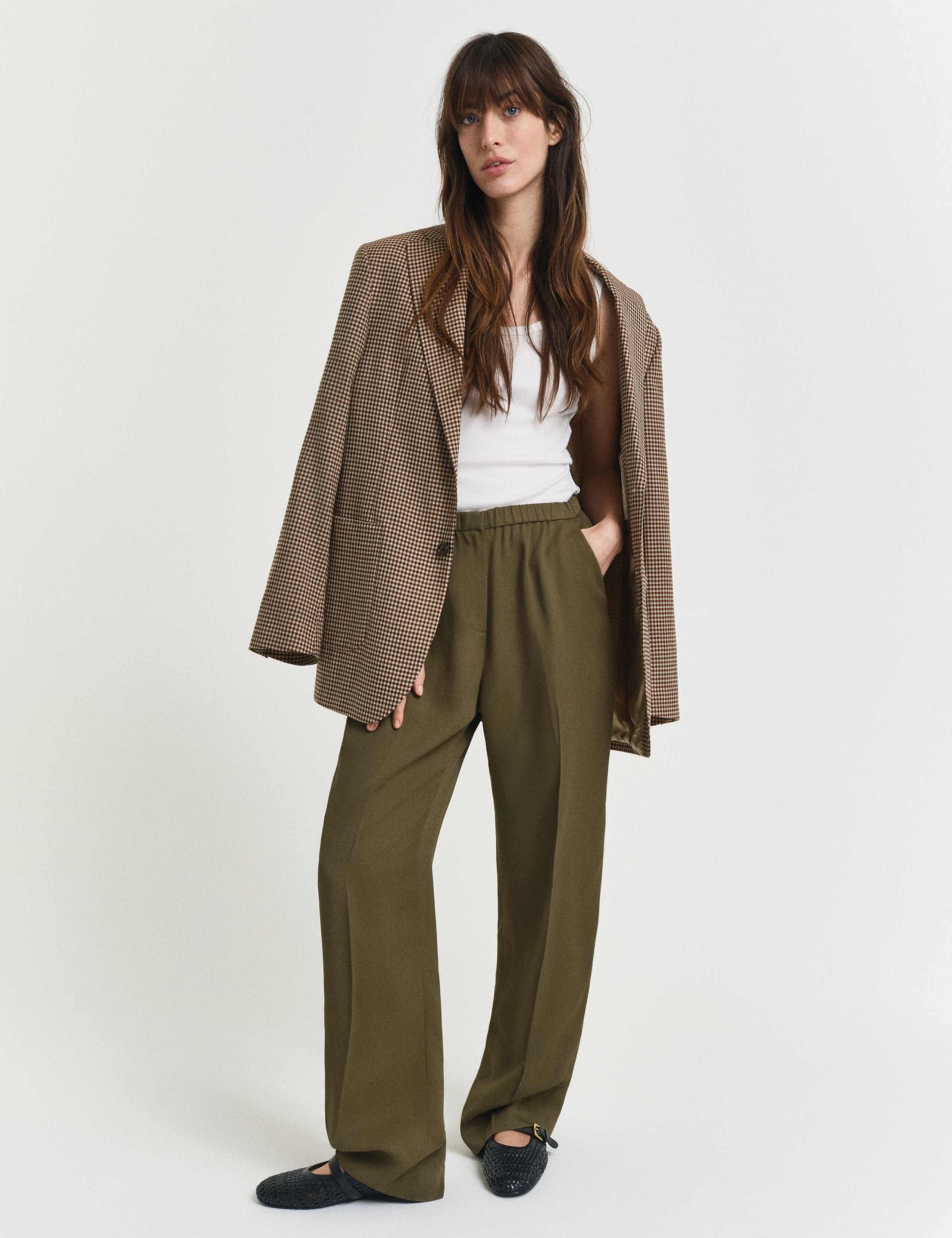 Elasticated Waist Wide Leg Trousers 2 of 6