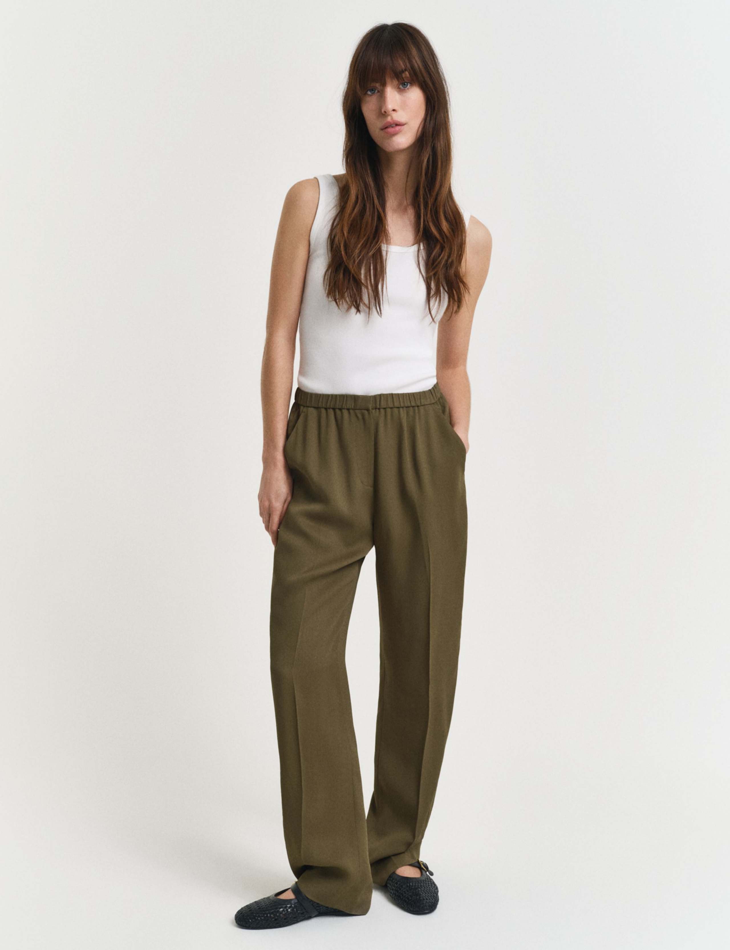 Elasticated Waist Wide Leg Trousers 5 of 6