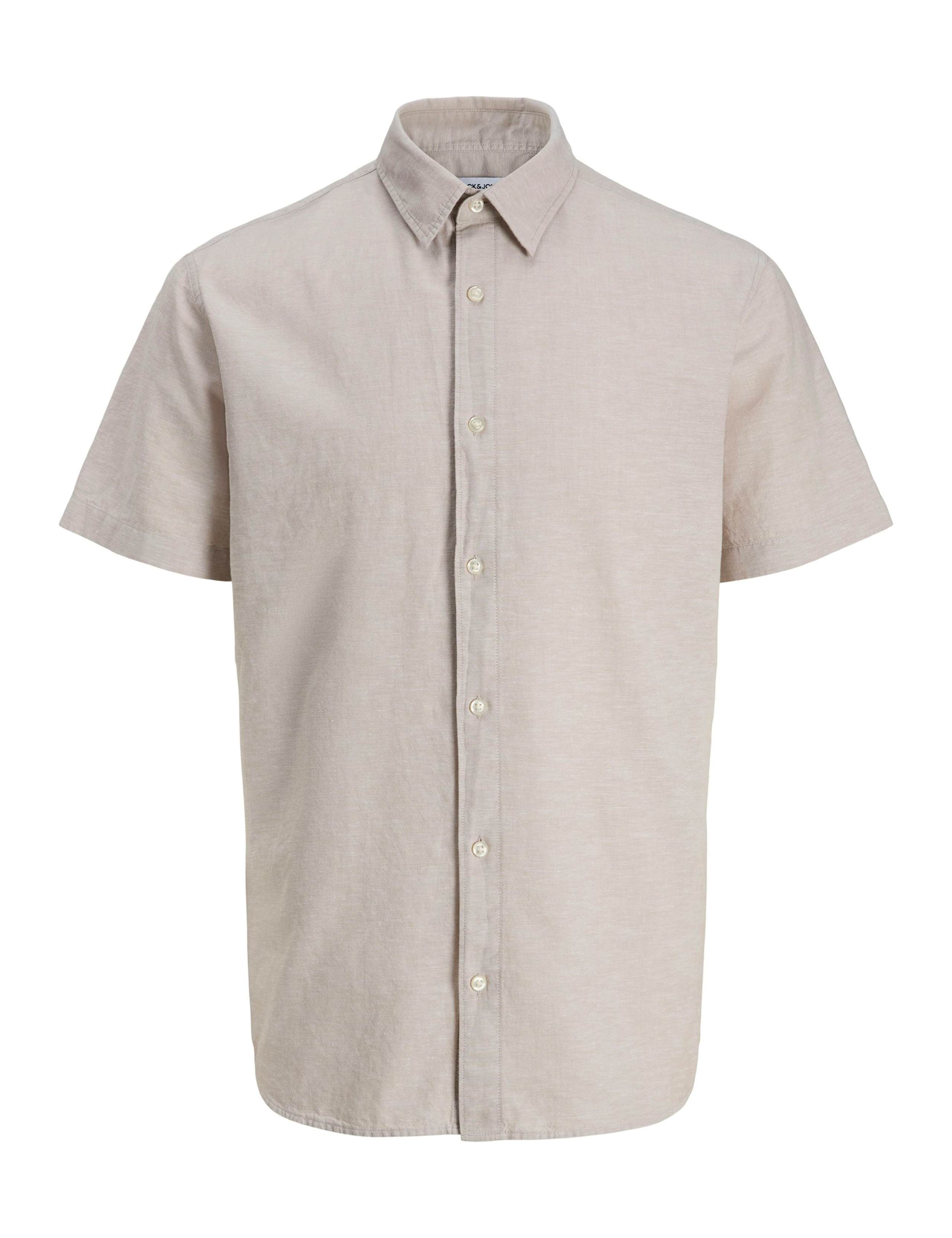Regular Fit Linen Blend Short Sleeve Shirt 1 of 4