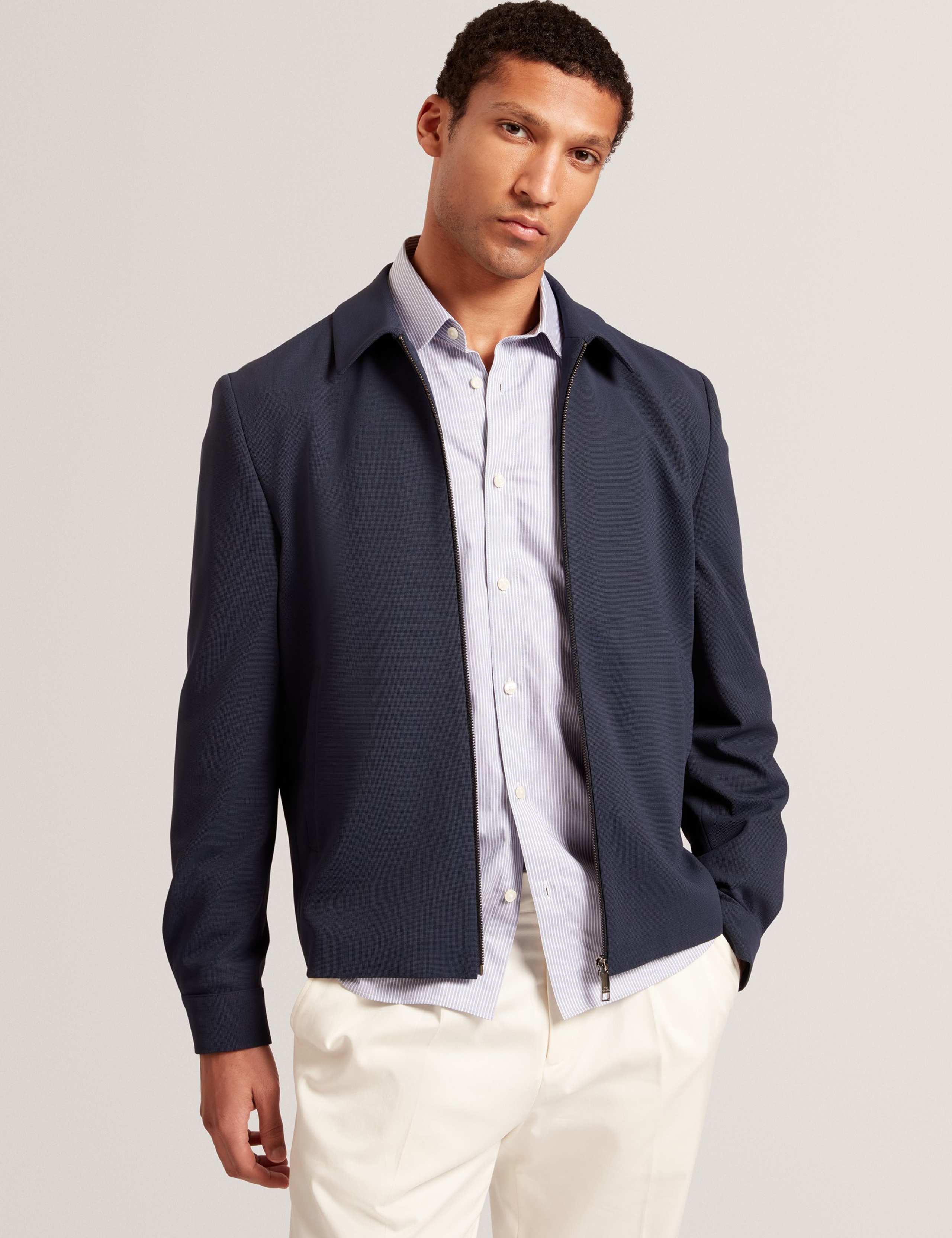 Waffle Knit Harrington Jacket 1 of 8