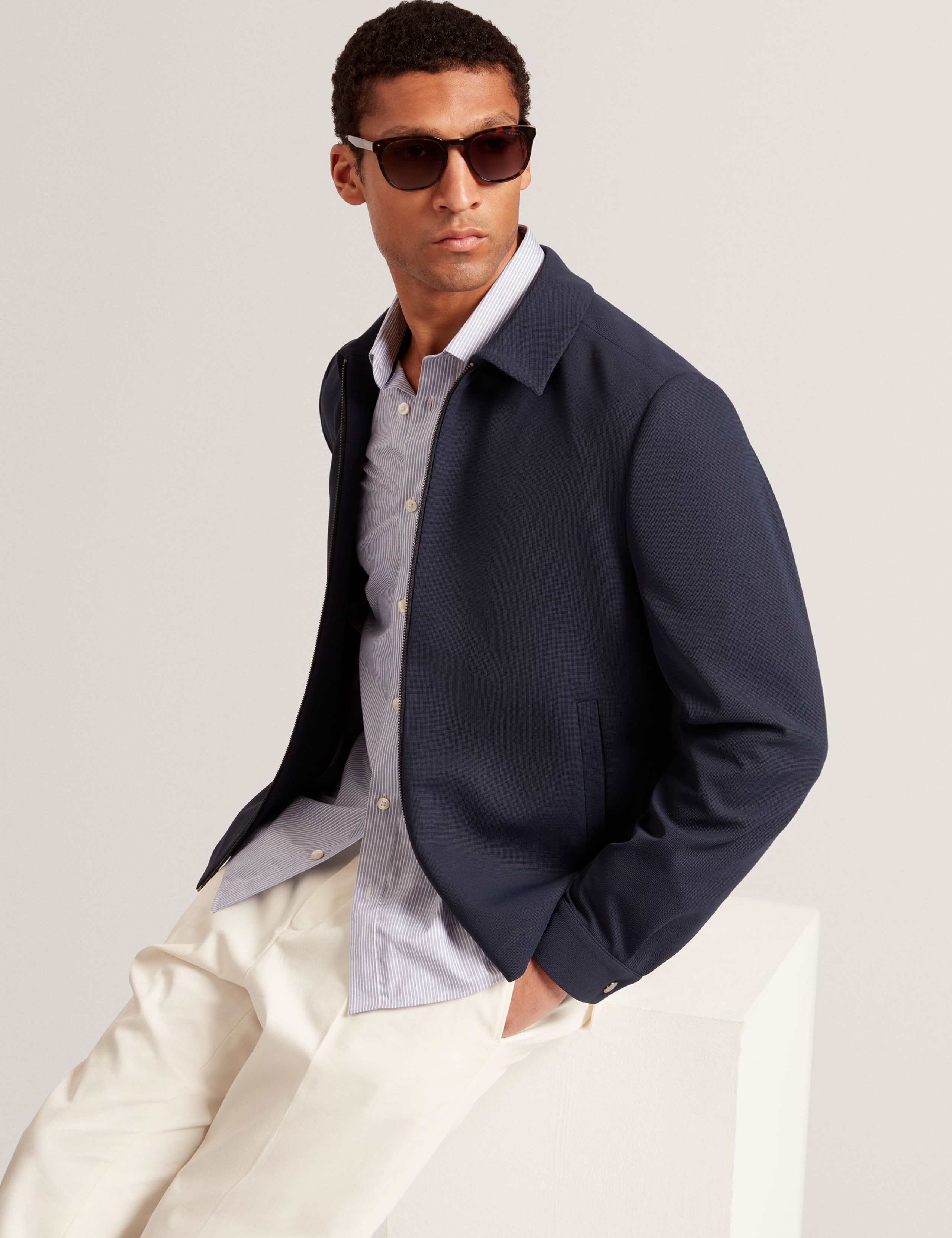 Waffle Knit Harrington Jacket 8 of 8