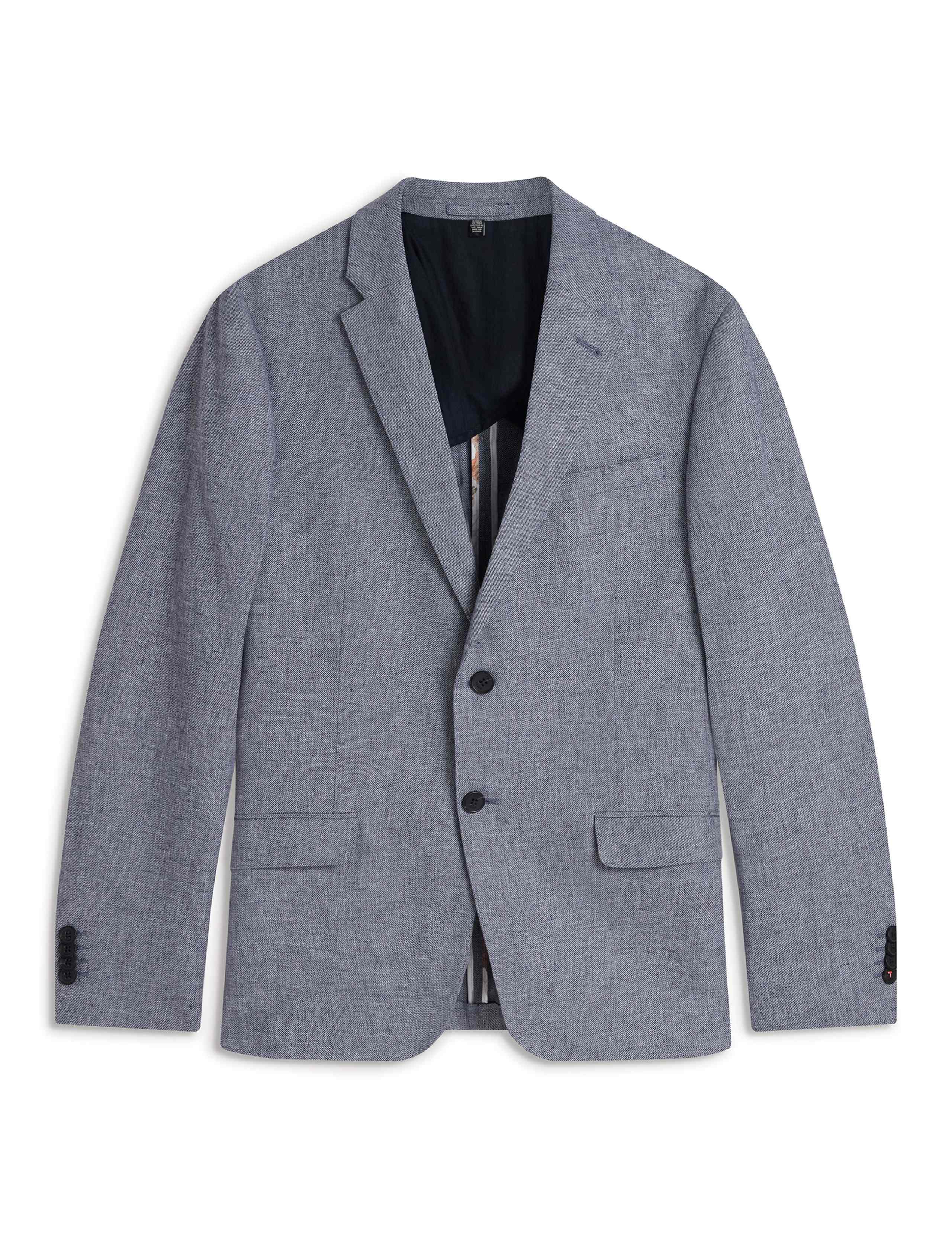 Regular Fit Linen & Cotton Blend Blazer 2 of 6