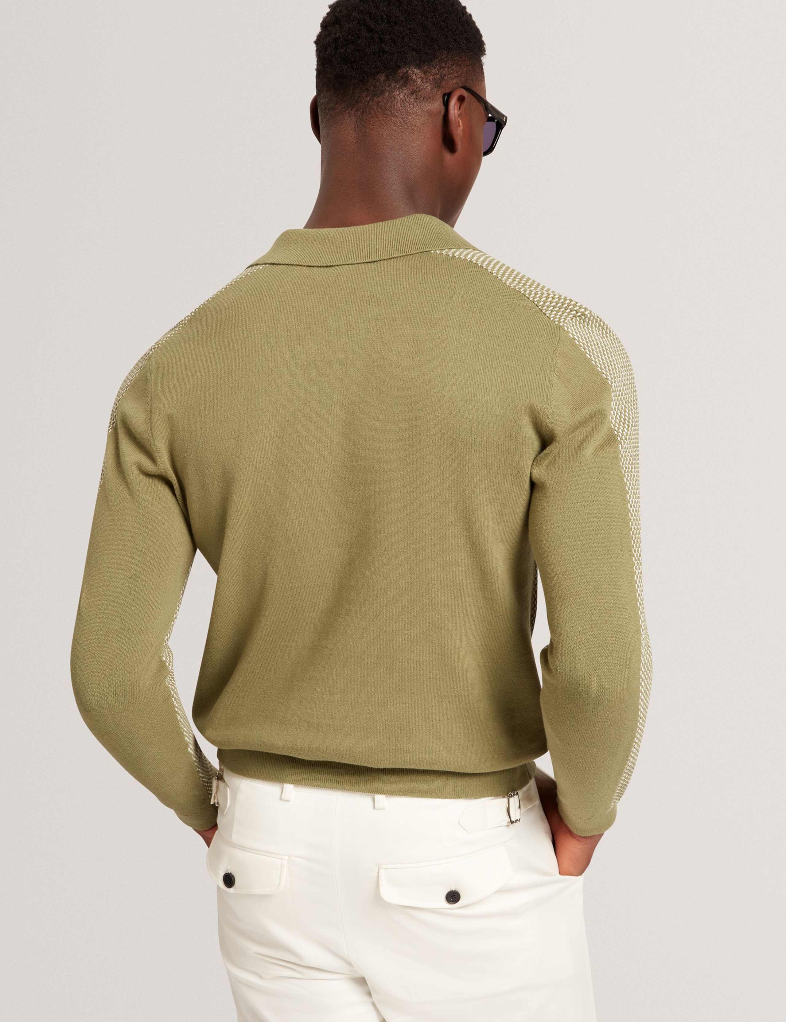 Pure Cotton Textured Polo Shirt 5 of 8