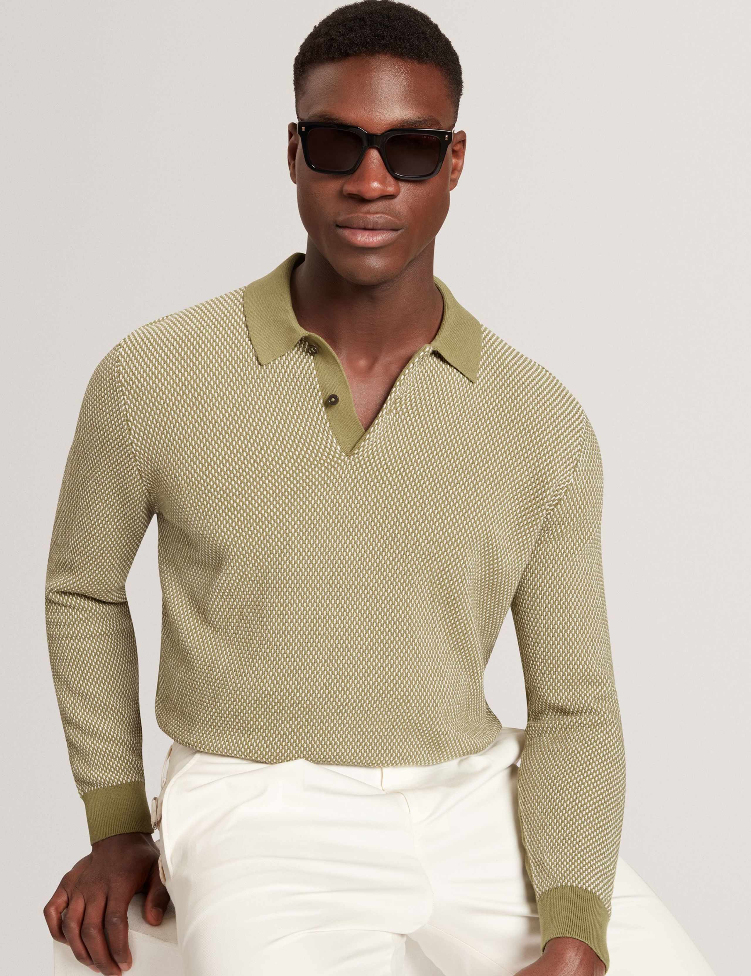 Pure Cotton Textured Polo Shirt 6 of 8