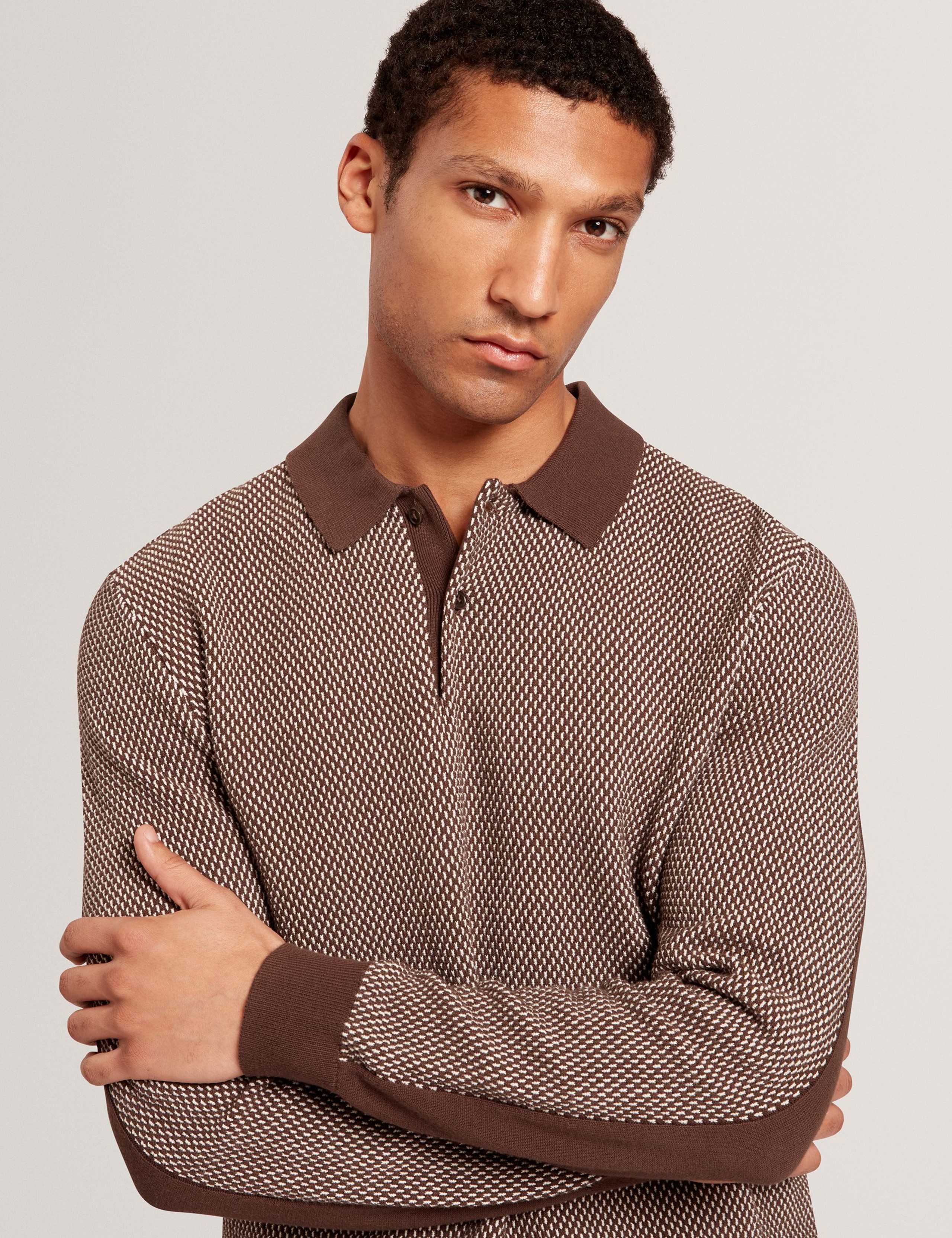 ARDO LS Small Stitch Knitted Polo 4 of 8