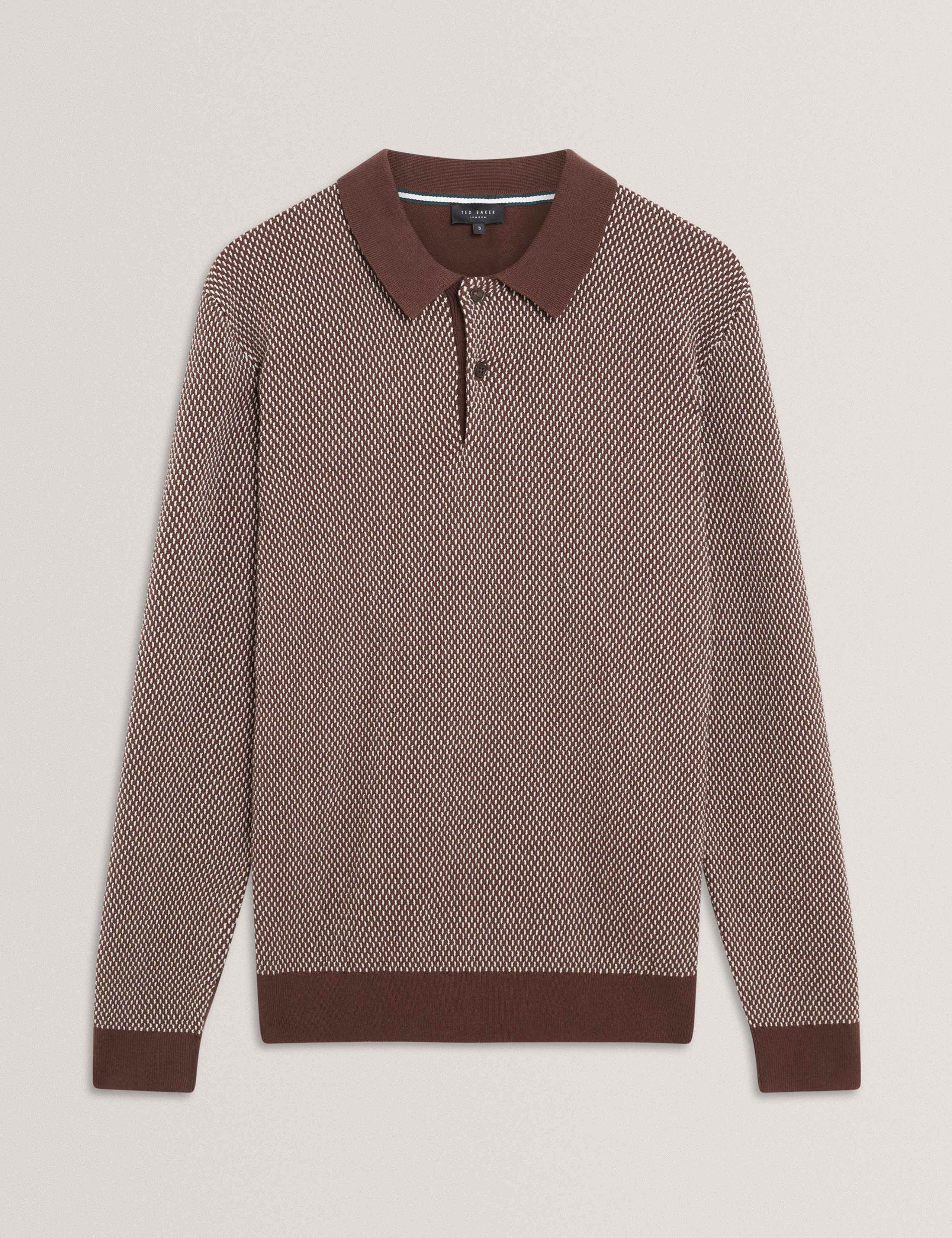 Pure Cotton Textured Polo Shirt 2 of 8