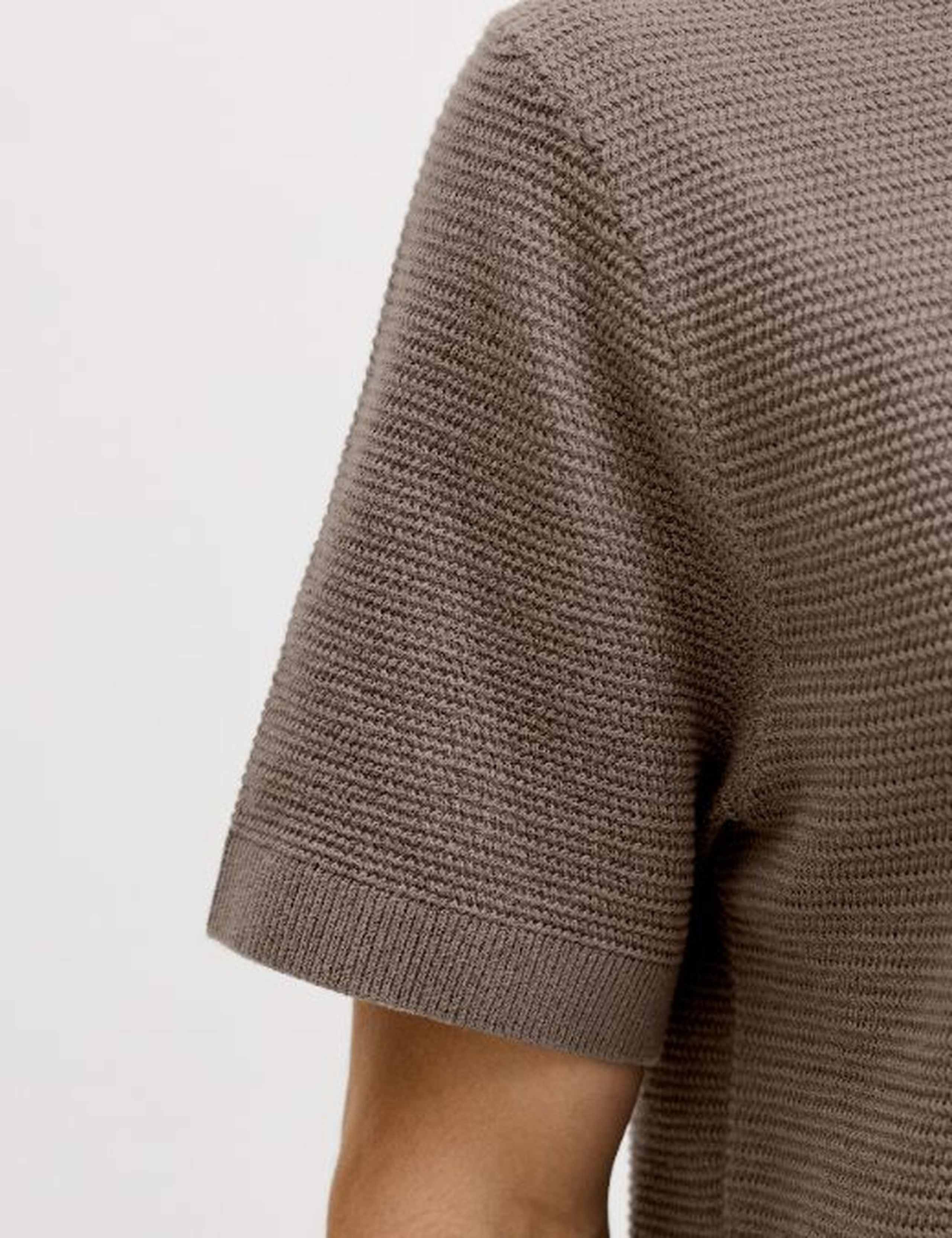 Pure Cotton Textured Knitted Crew Neck 6 of 6