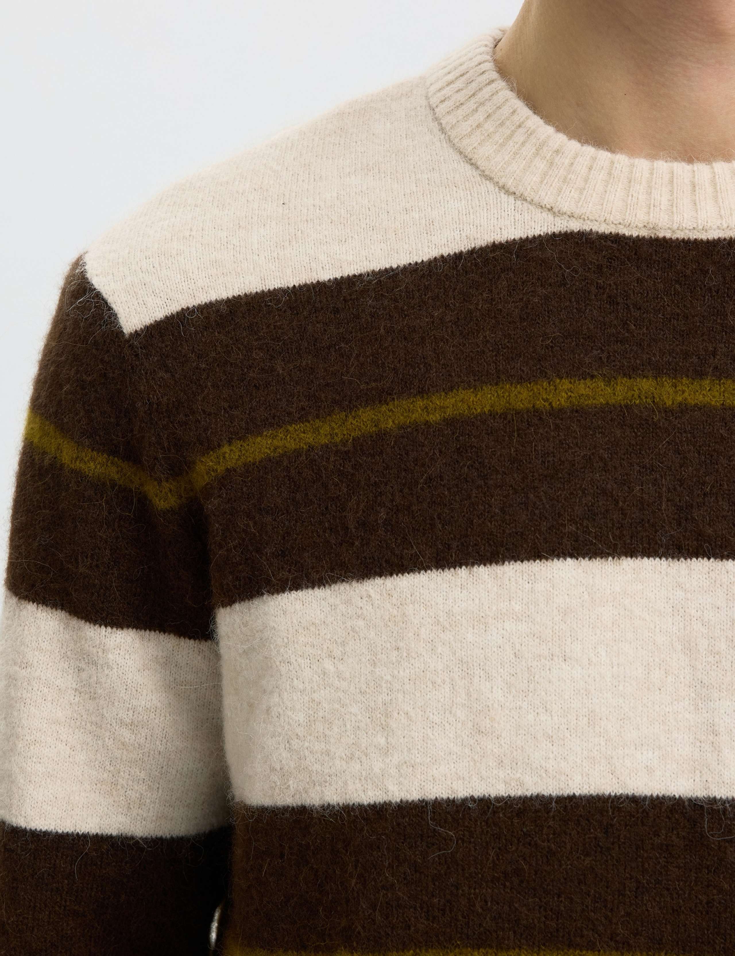 Colour Block Crew Neck Jumper with Alpaca 6 of 6
