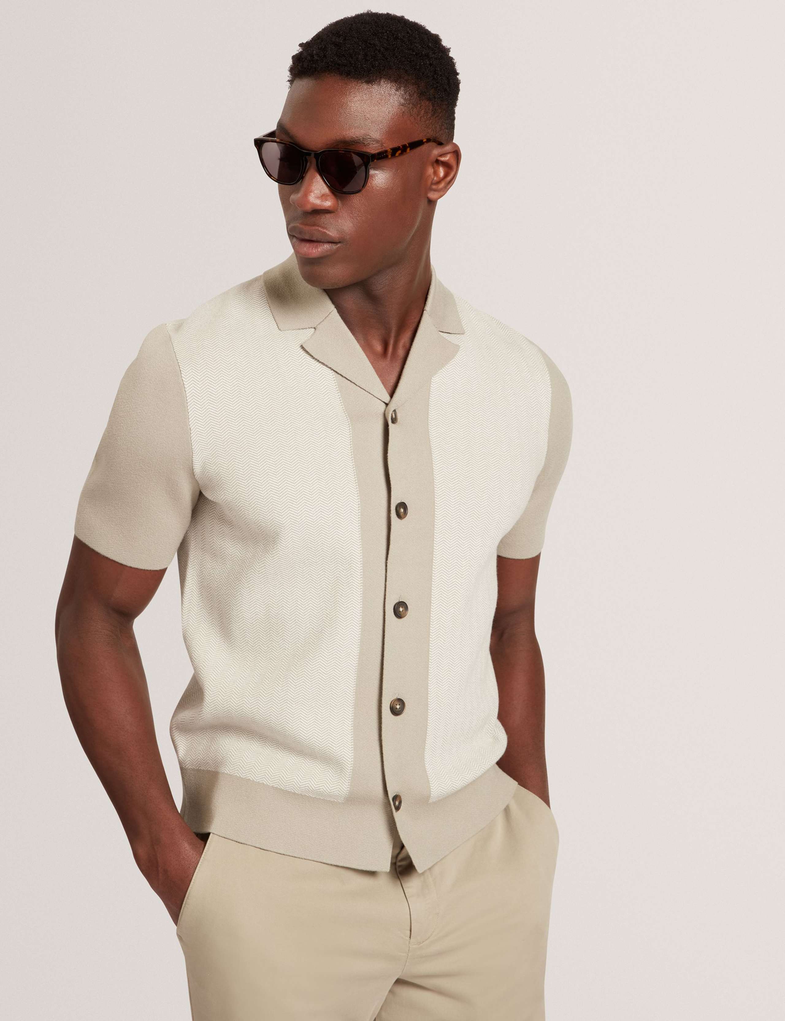 Textured Cuban Collar Knitted Shirt 6 of 8