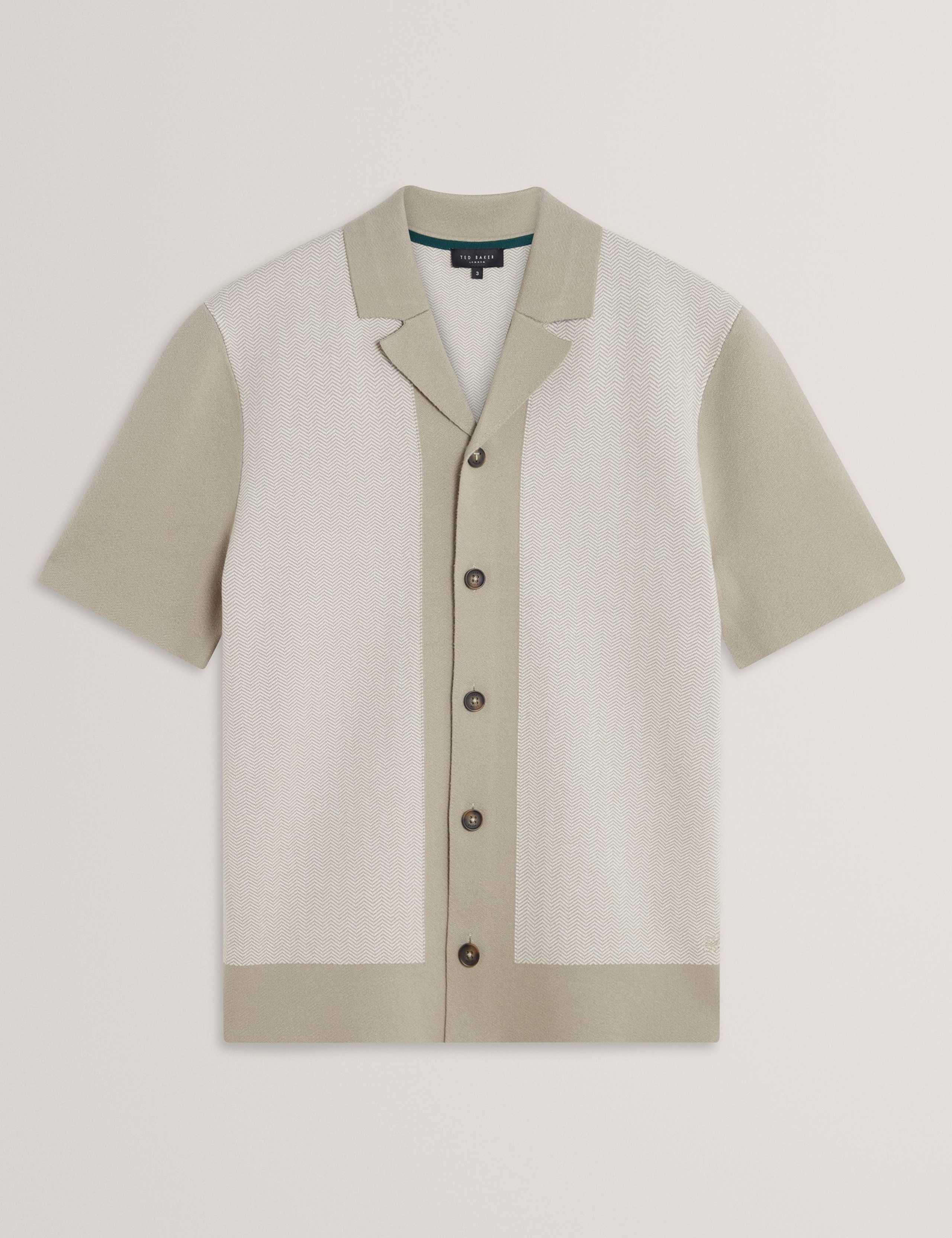 Textured Cuban Collar Knitted Shirt 2 of 8