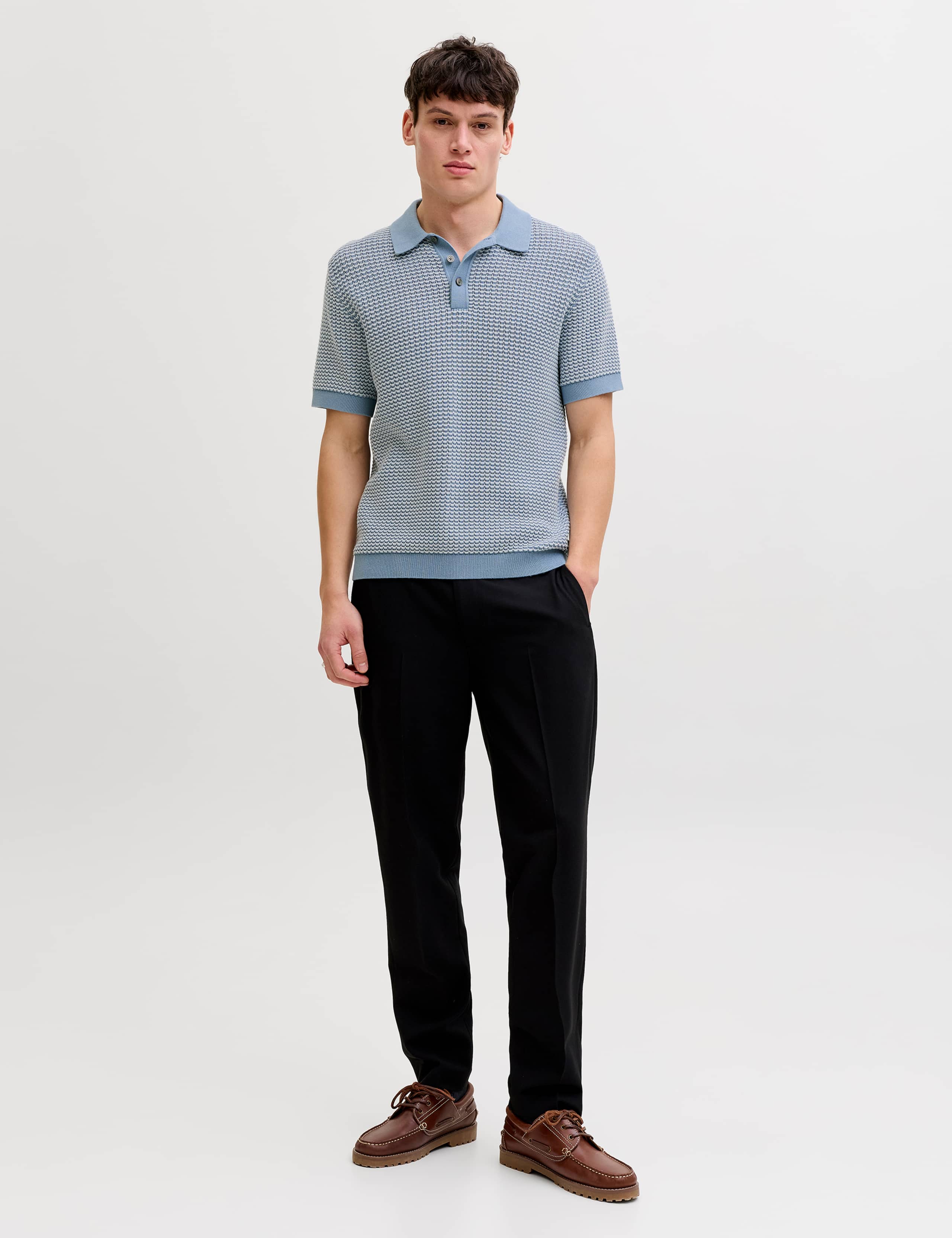 Pure Cotton Textured Knitted Polo Shirt 3 of 7