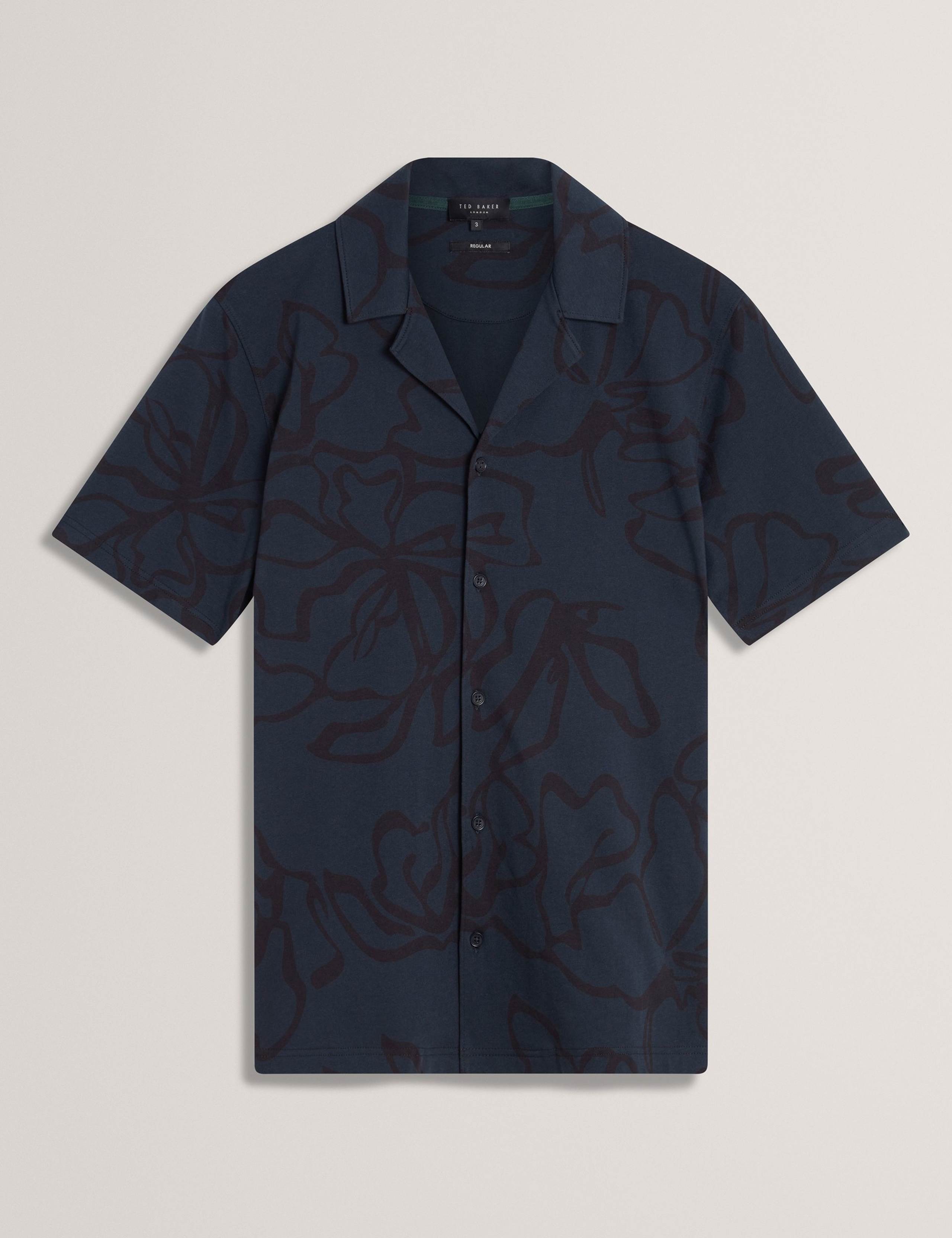 Pure Cotton Floral Short Sleeve Shirt 2 of 8