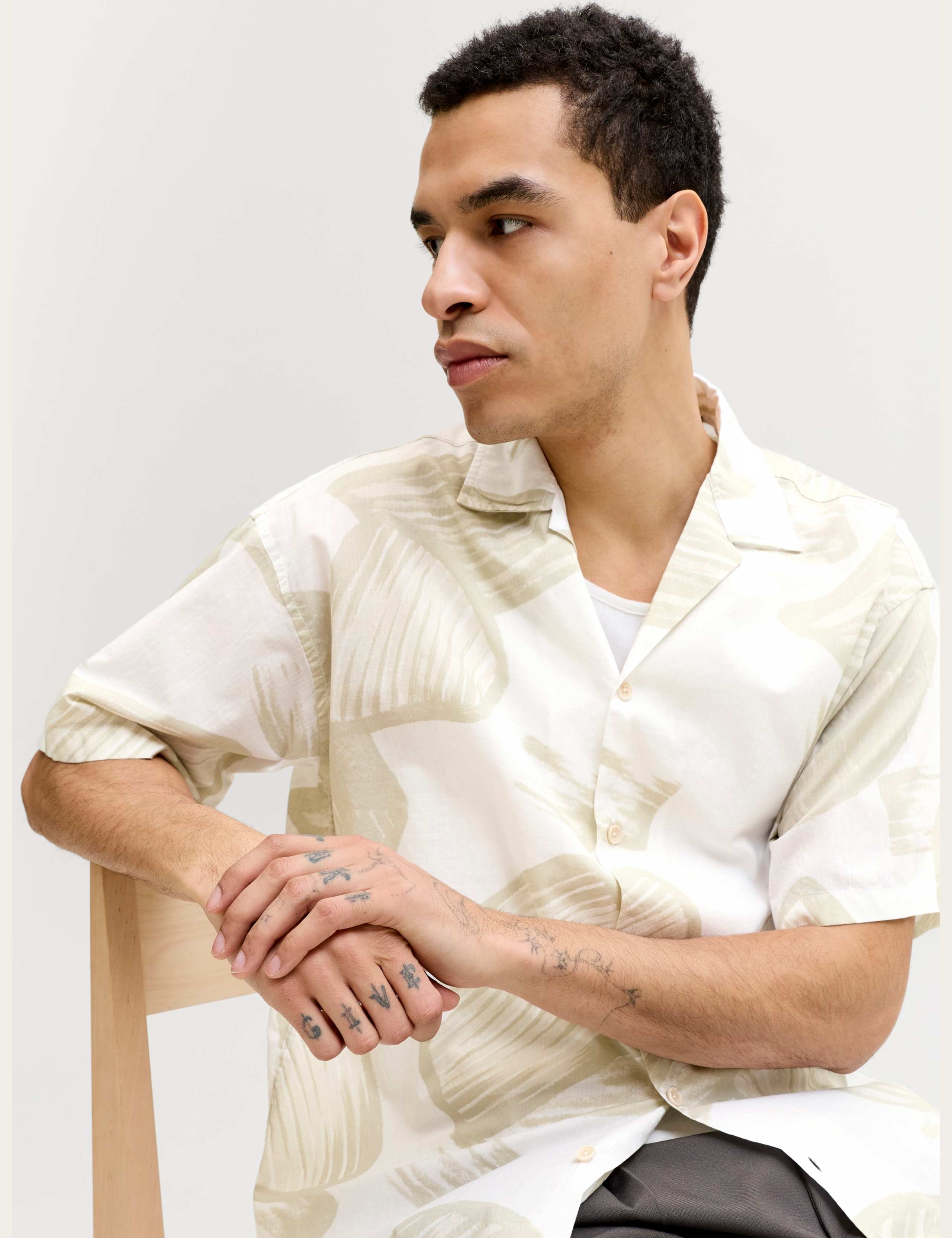 Cotton Rich Abstract Print Shirt 4 of 6