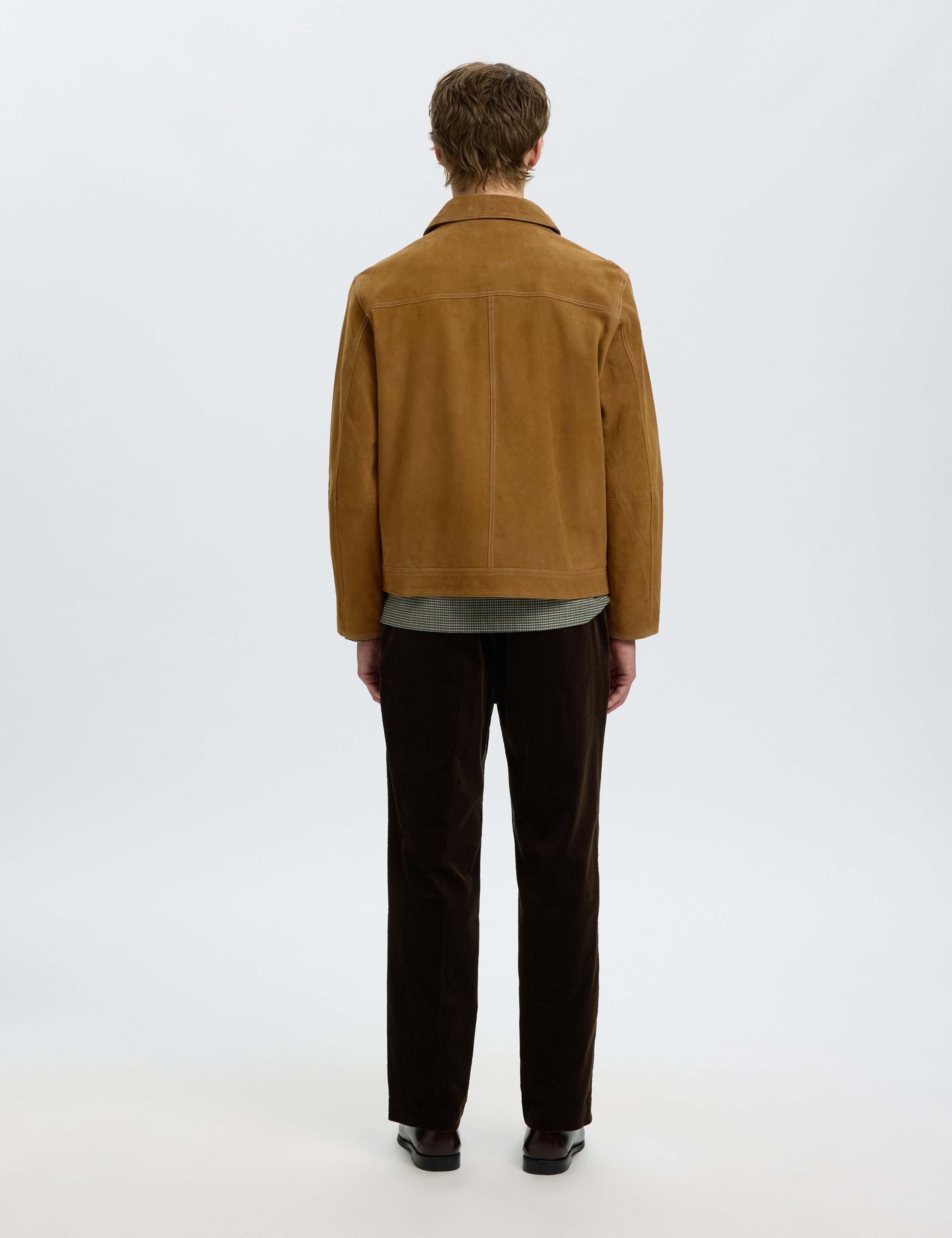 Suede Collared Zip Up Jacket 3 of 5