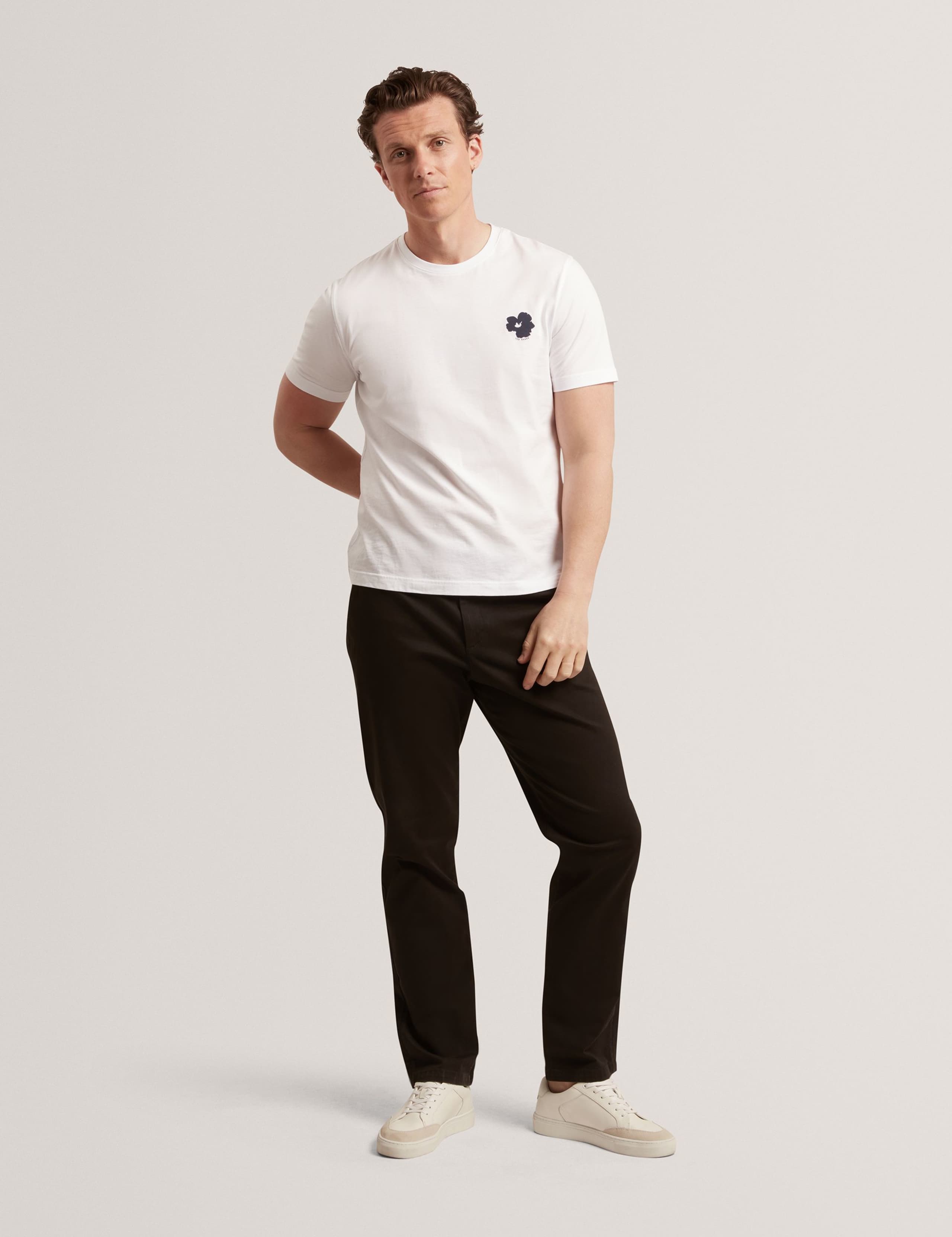 Pure Cotton Floral Placement T-Shirt 4 of 8