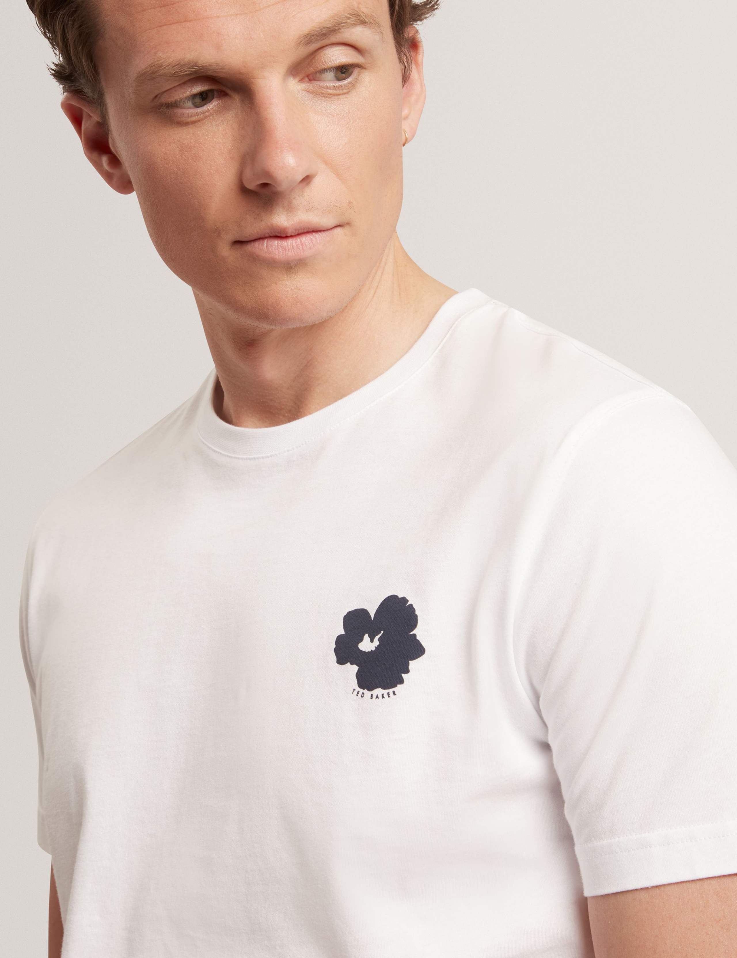 Pure Cotton Floral Placement T-Shirt 6 of 8