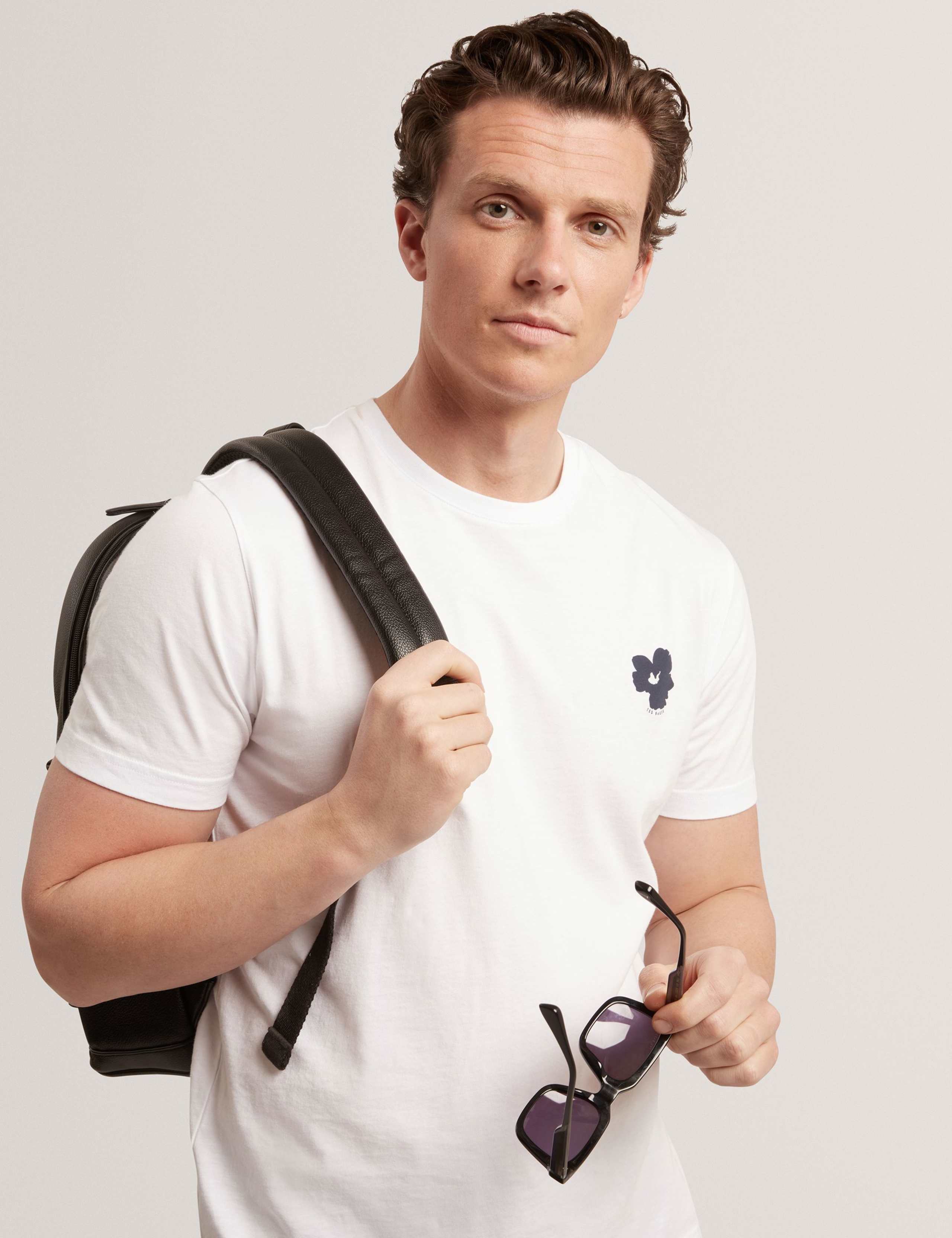 Pure Cotton Floral Placement T-Shirt 8 of 8