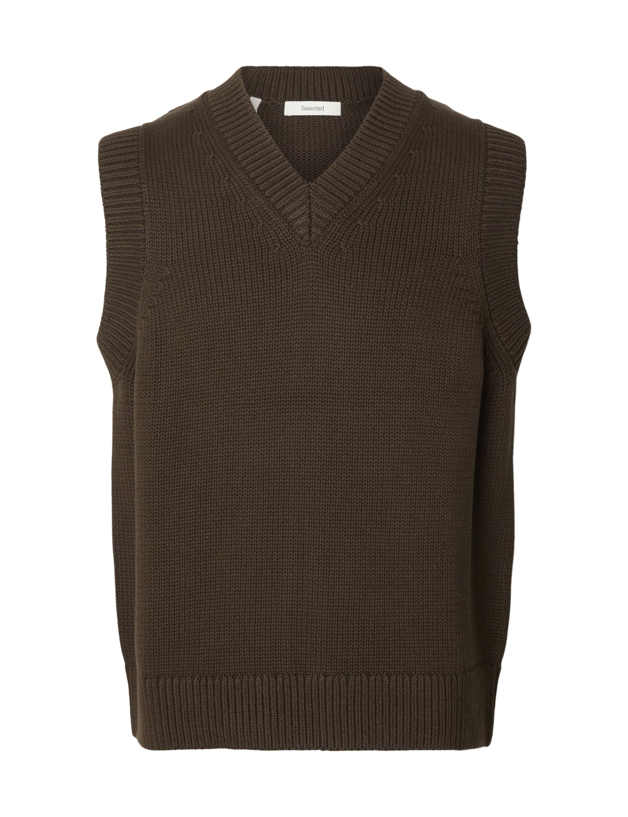 Pure Cotton V-Neck Knitted Vest 4 of 5