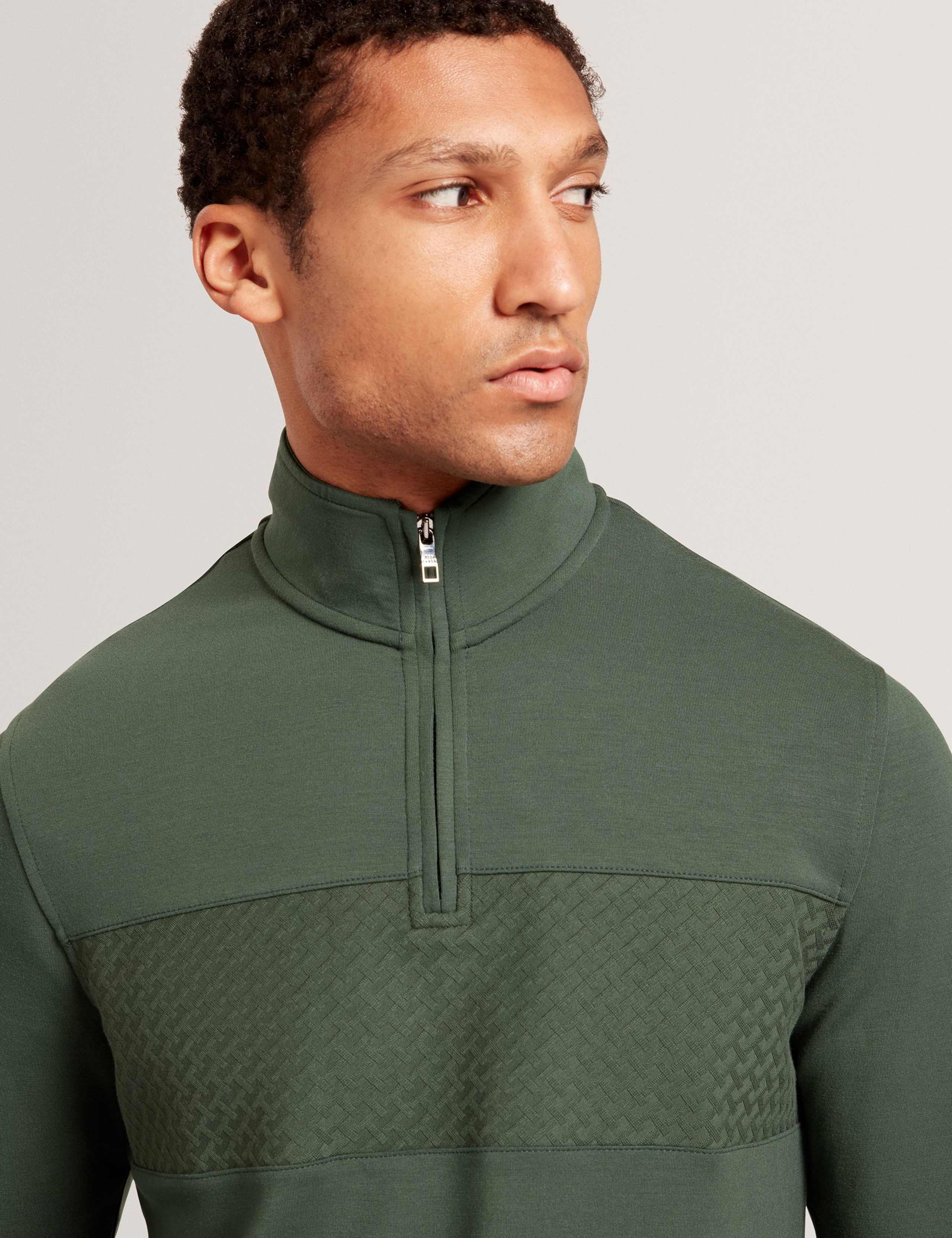Modal Blend Textured Half Zip Sweatshirt 6 of 8