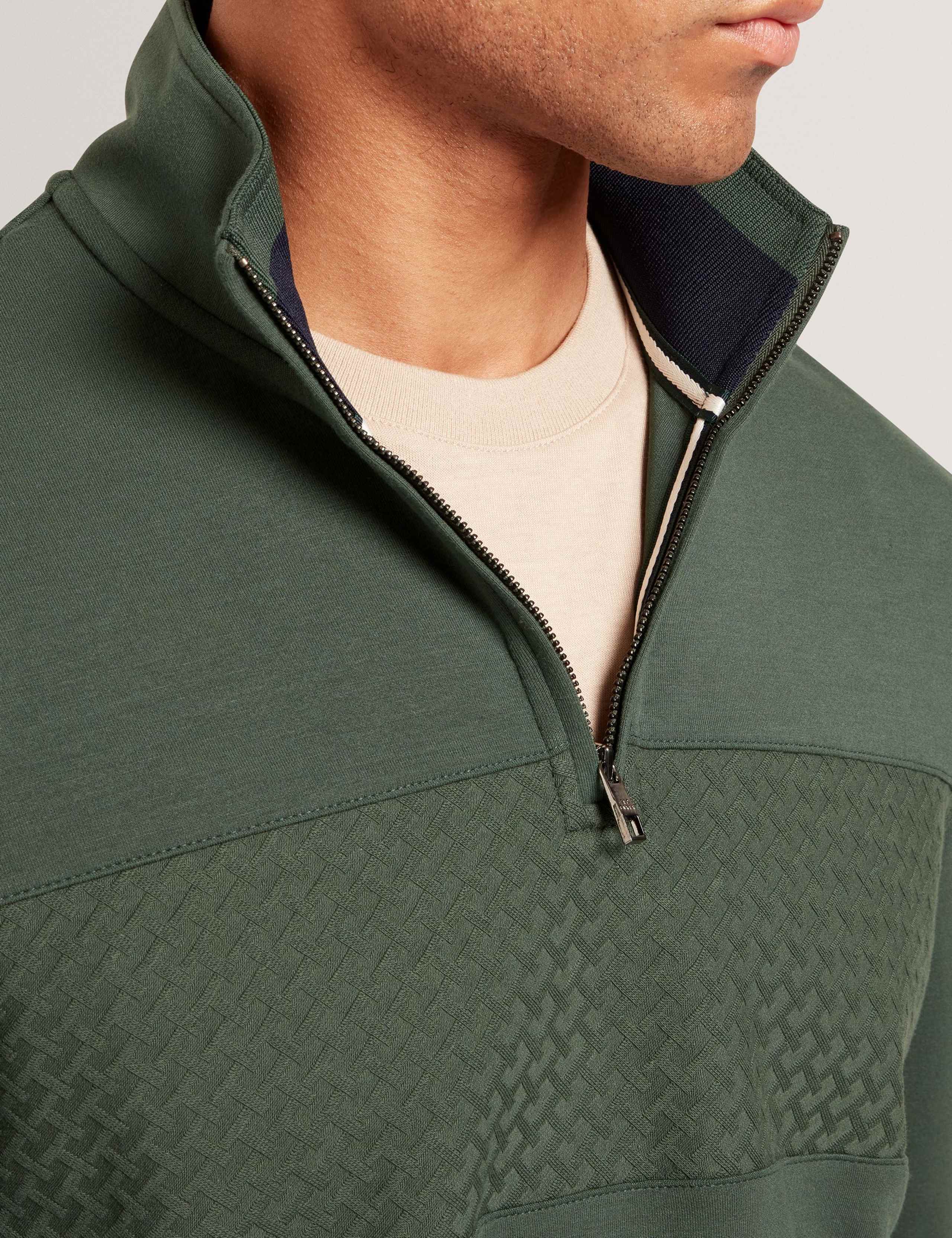 Modal Blend Textured Half Zip Sweatshirt 7 of 8