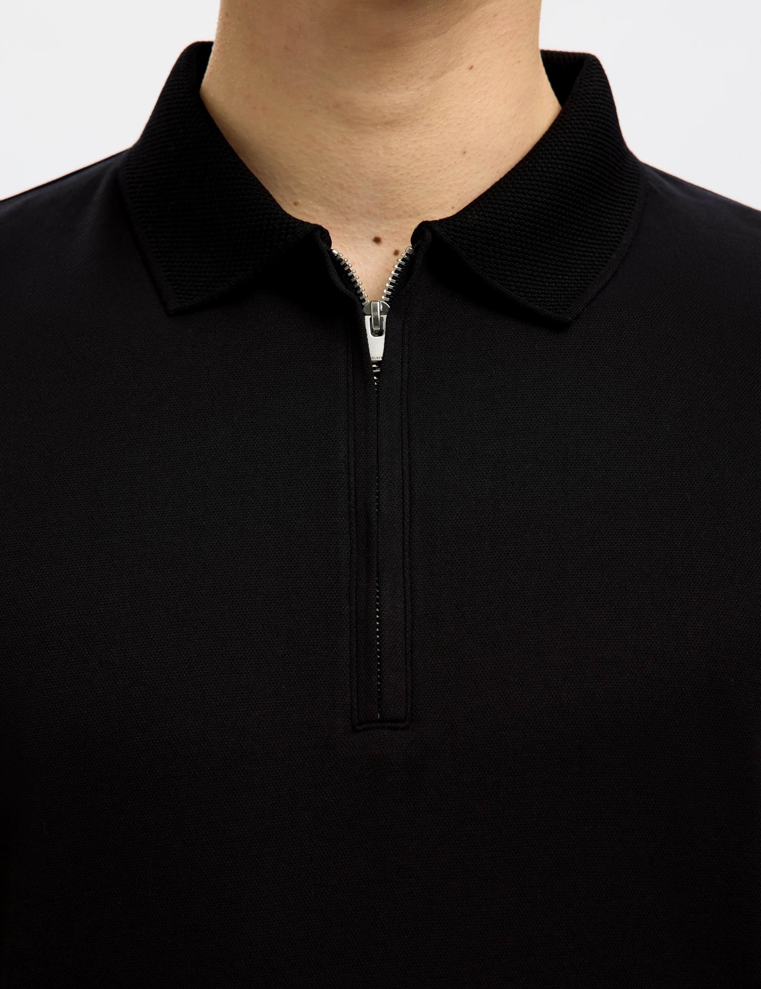 Cotton Blend Half Zip Polo Shirt 4 of 5
