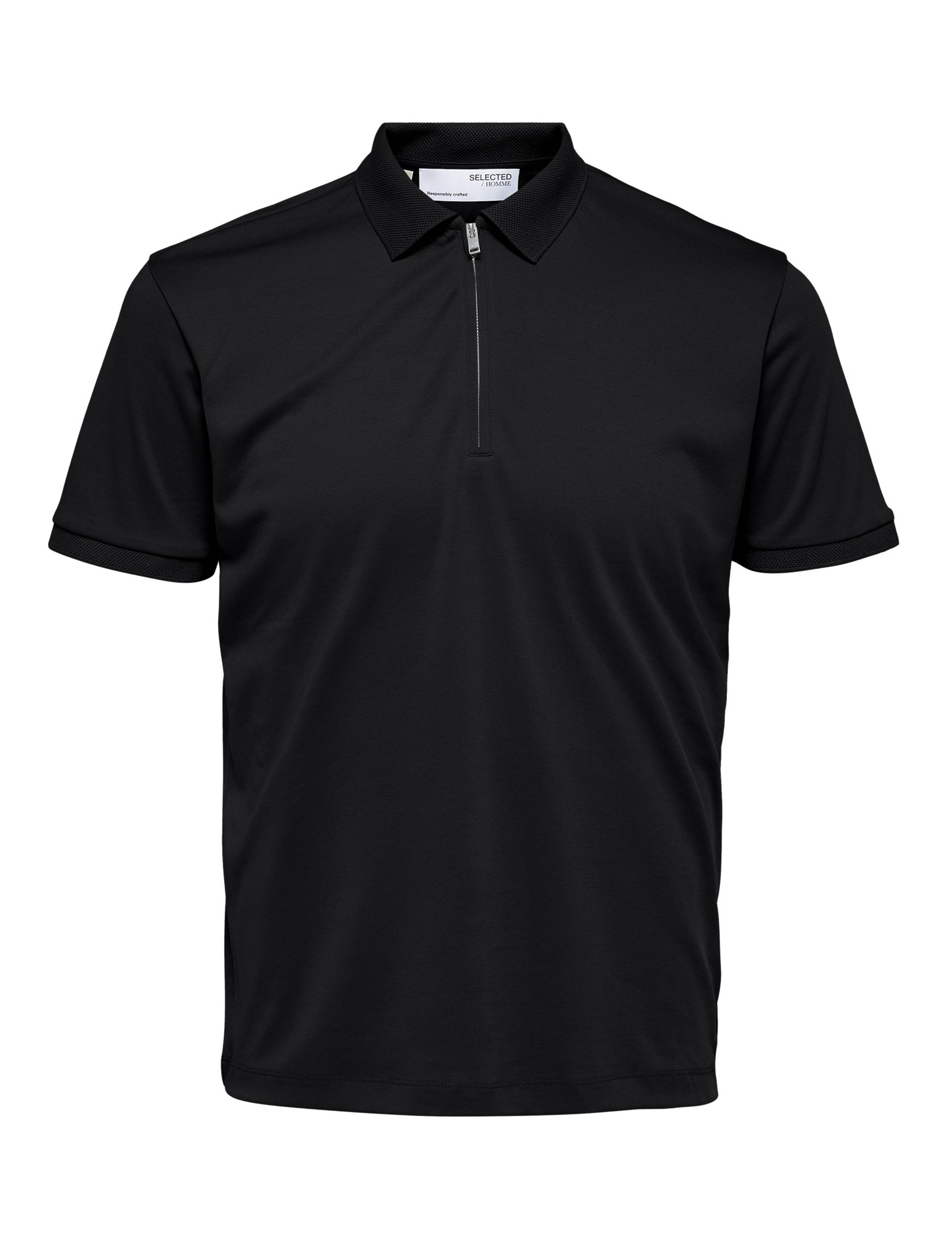 Cotton Blend Half Zip Polo Shirt 5 of 5