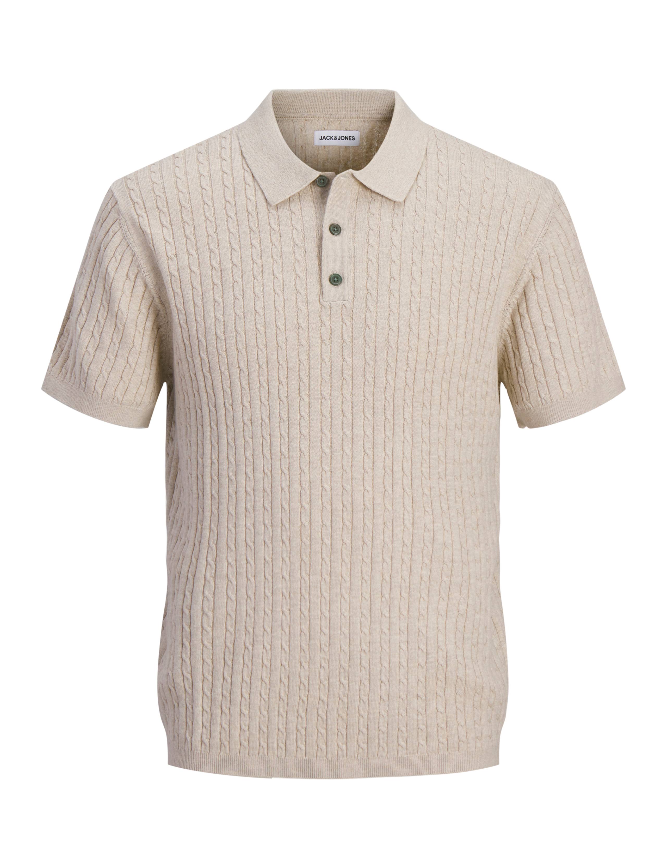 Pure Cotton Cable Knitted Polo Shirt 2 of 8