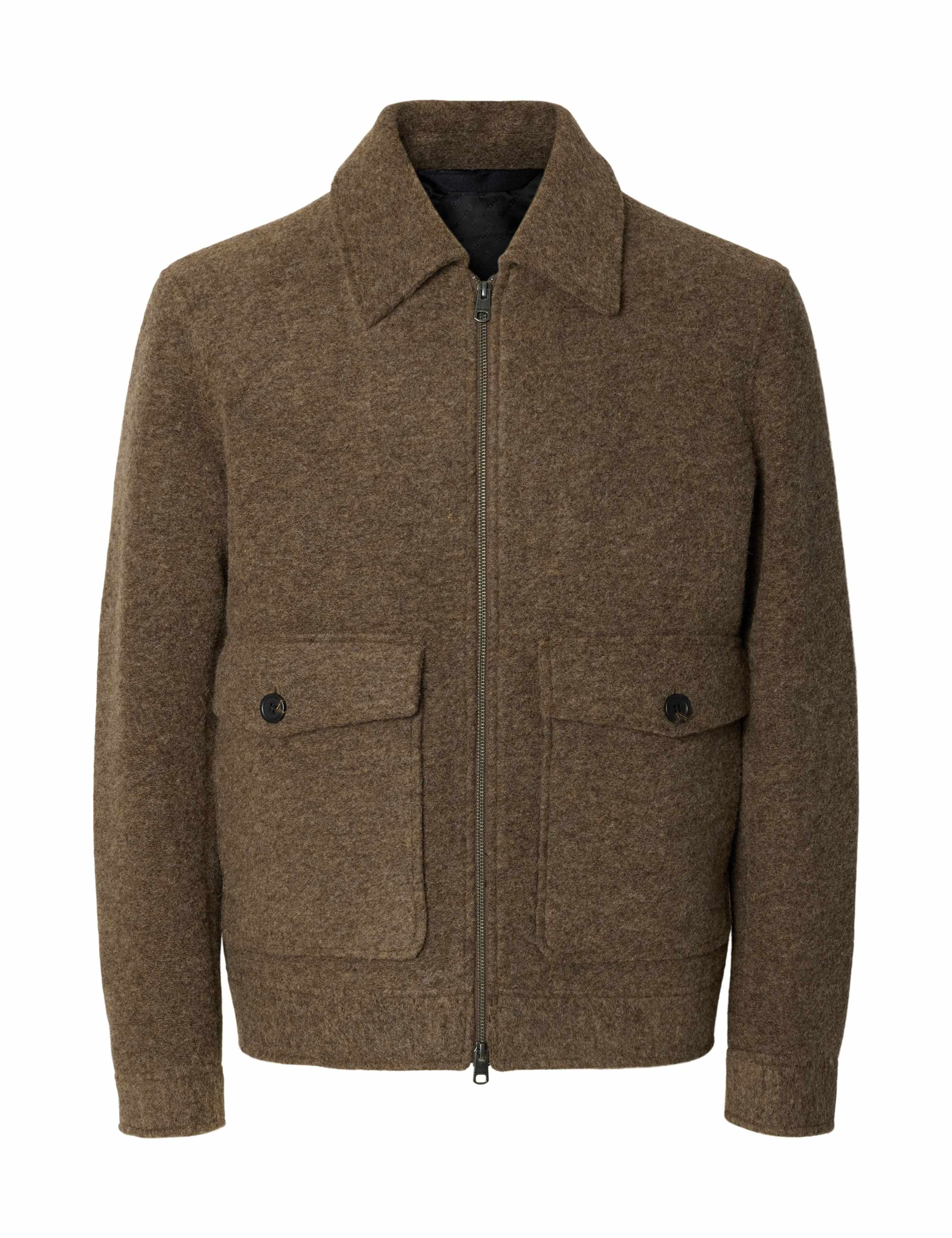 Wool Blend Harrington Jacket 5 of 6