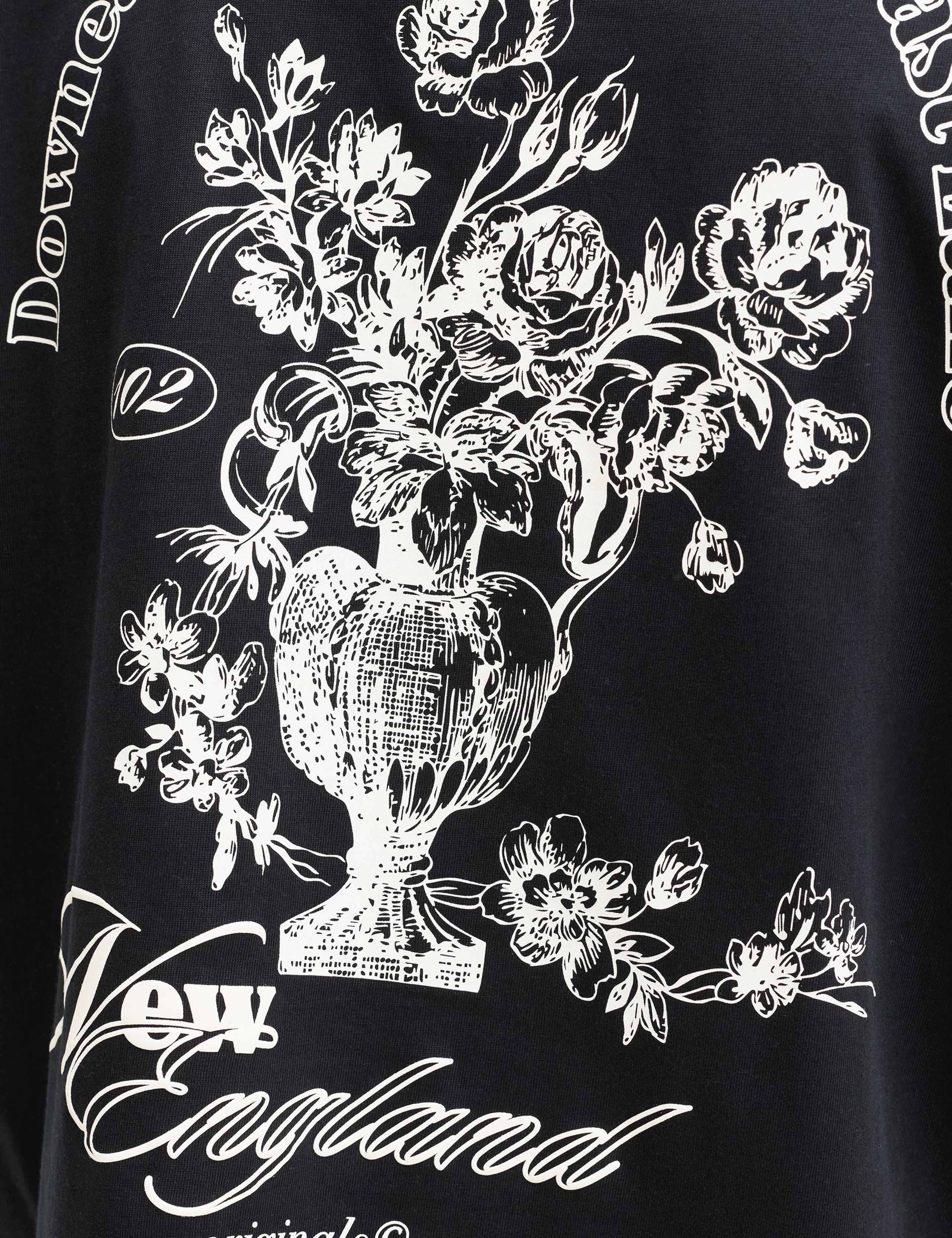 Pure Cotton Flower Graphic T-Shirt 3 of 8