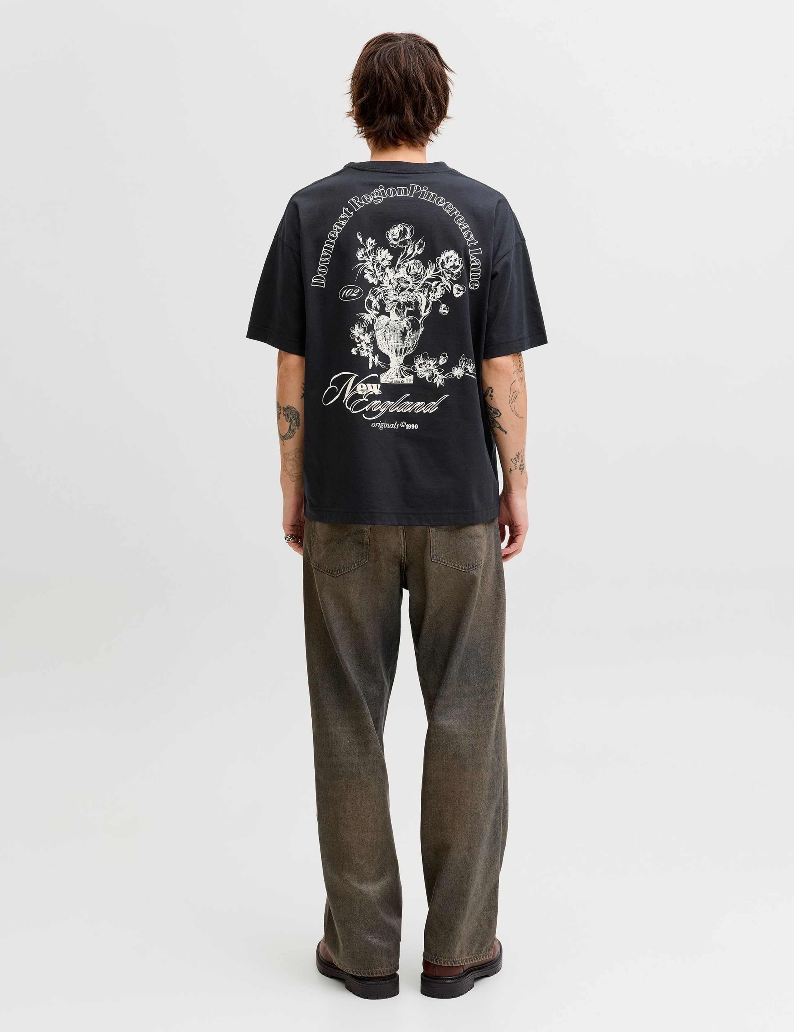 Pure Cotton Flower Graphic T-Shirt 7 of 8