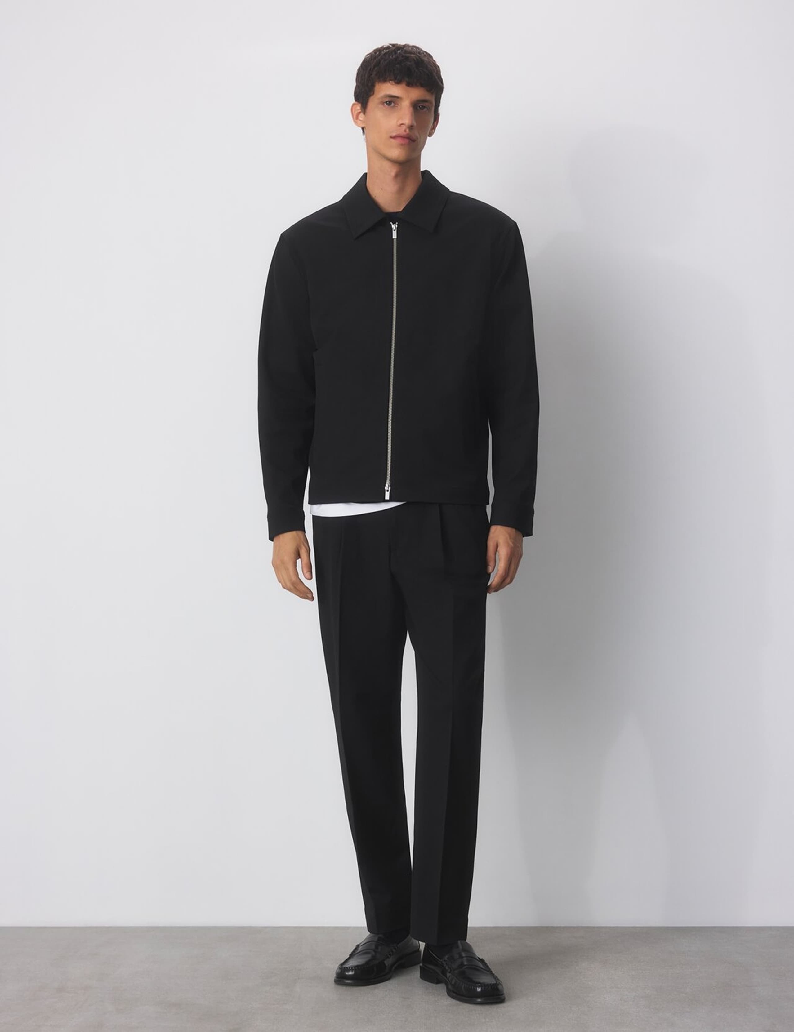 Regular Fit Tapered Pleated Trousers 1 of 2