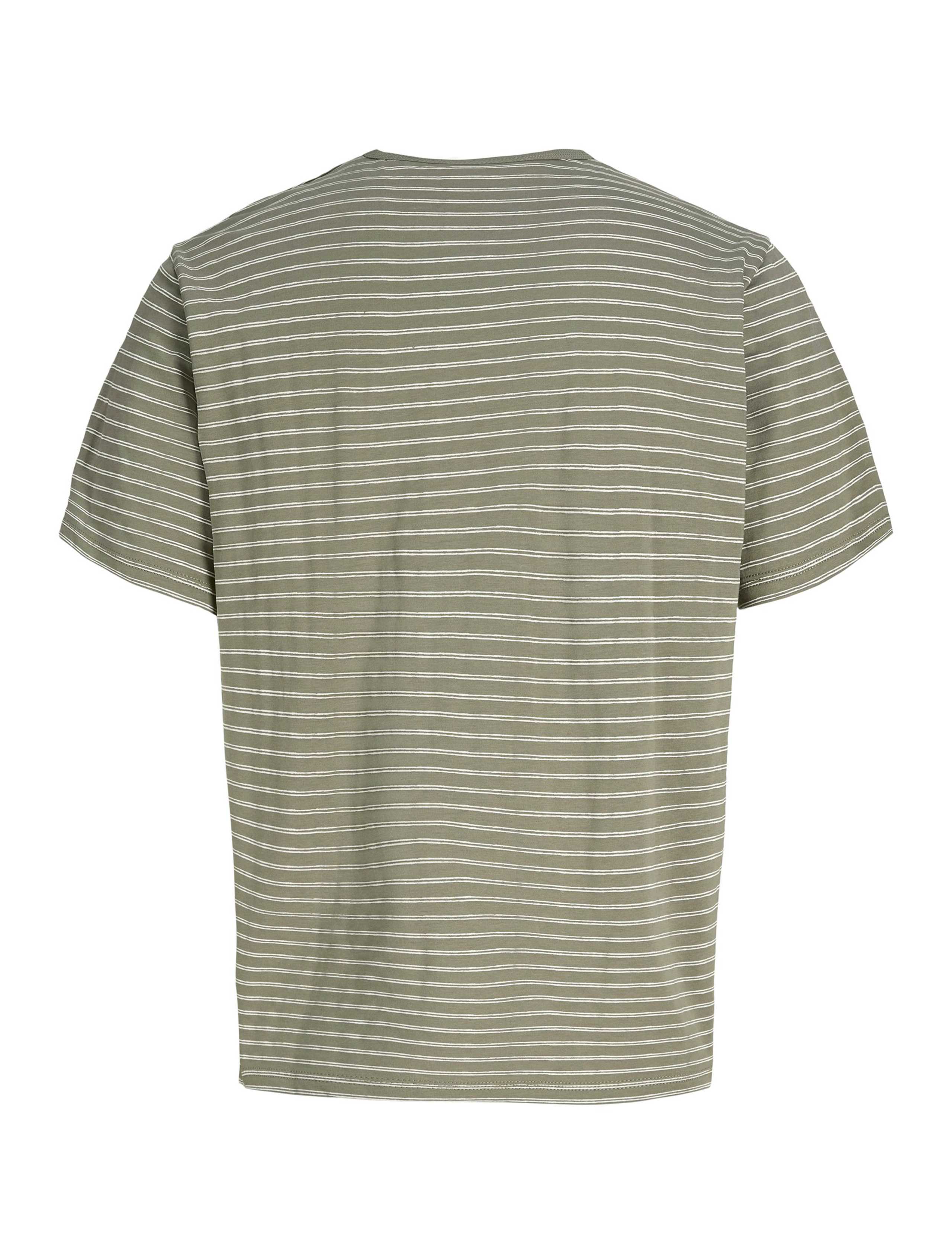 Cotton Rich Striped Crew Neck T-Shirt 4 of 4