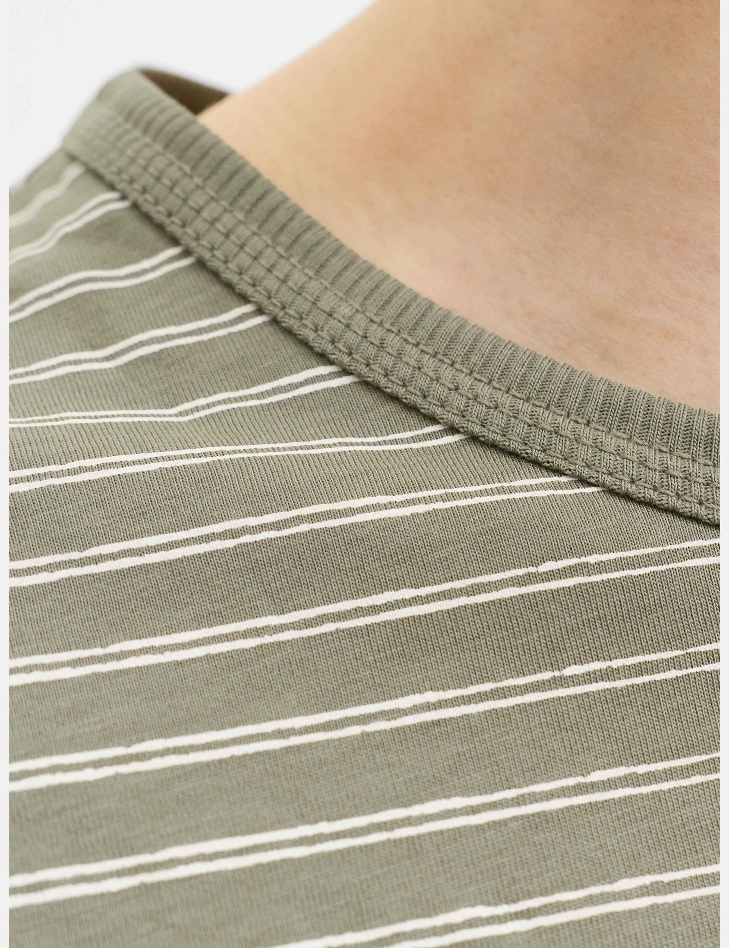 Cotton Rich Striped Crew Neck T-Shirt 5 of 6