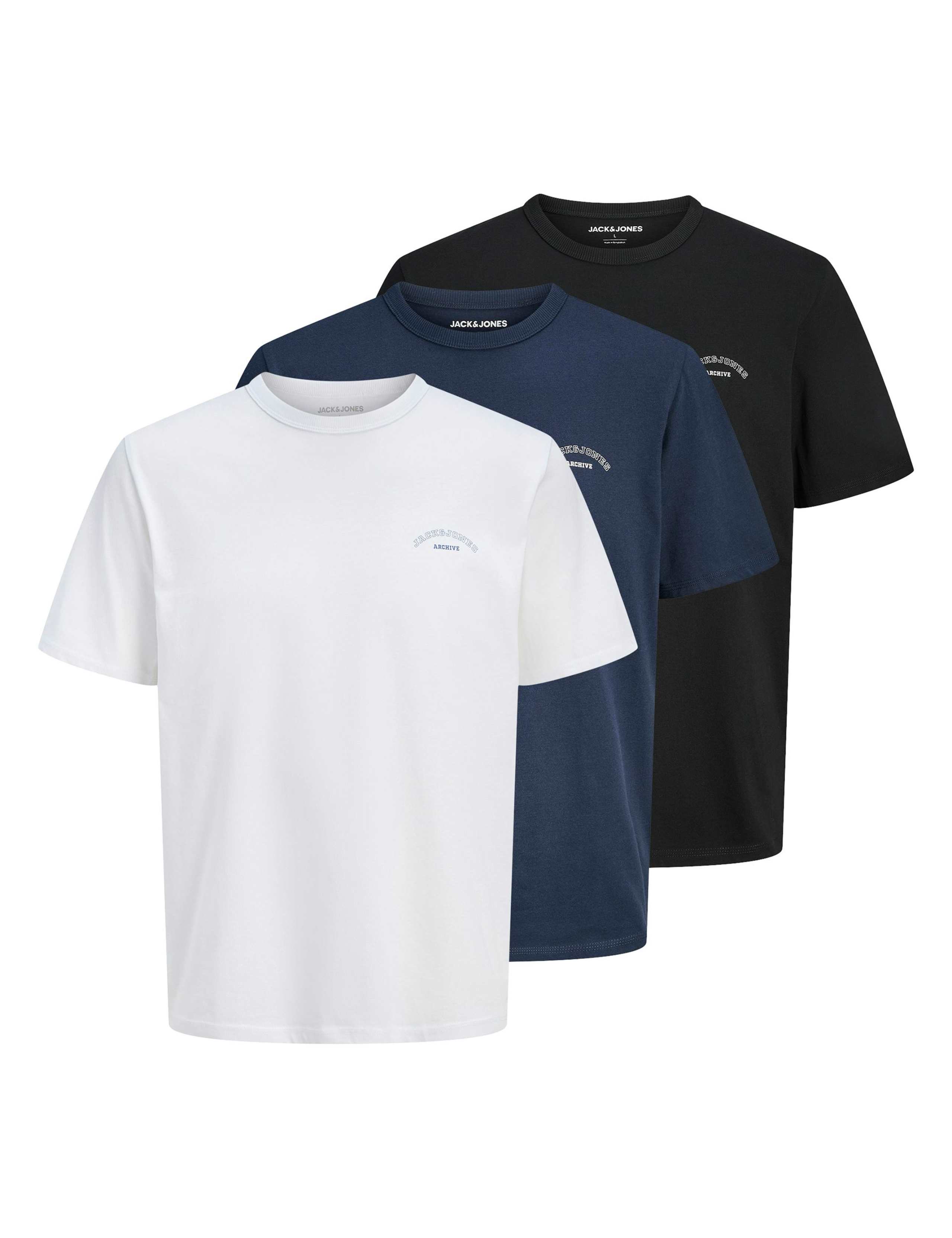 3 Pack Pure Cotton Logo T-Shirts 1 of 4